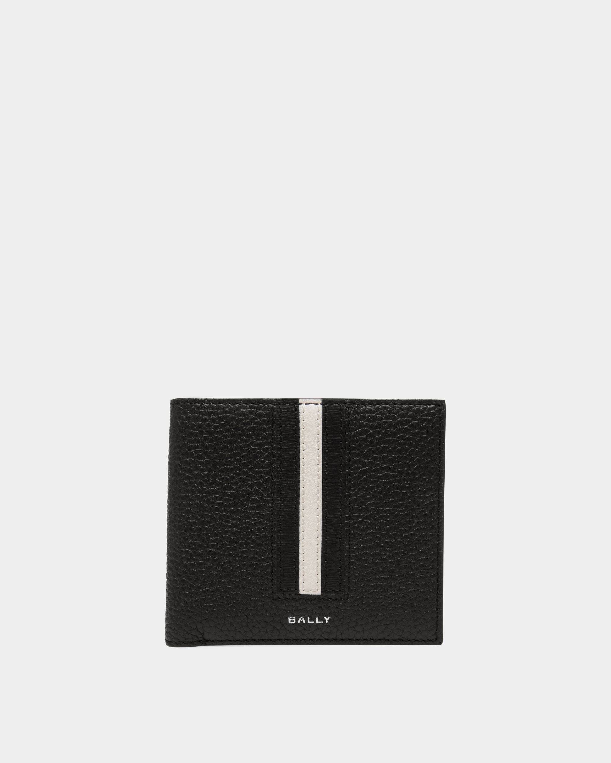 Bally Global - Ribbon Bifold In Black Grained Leather - Black