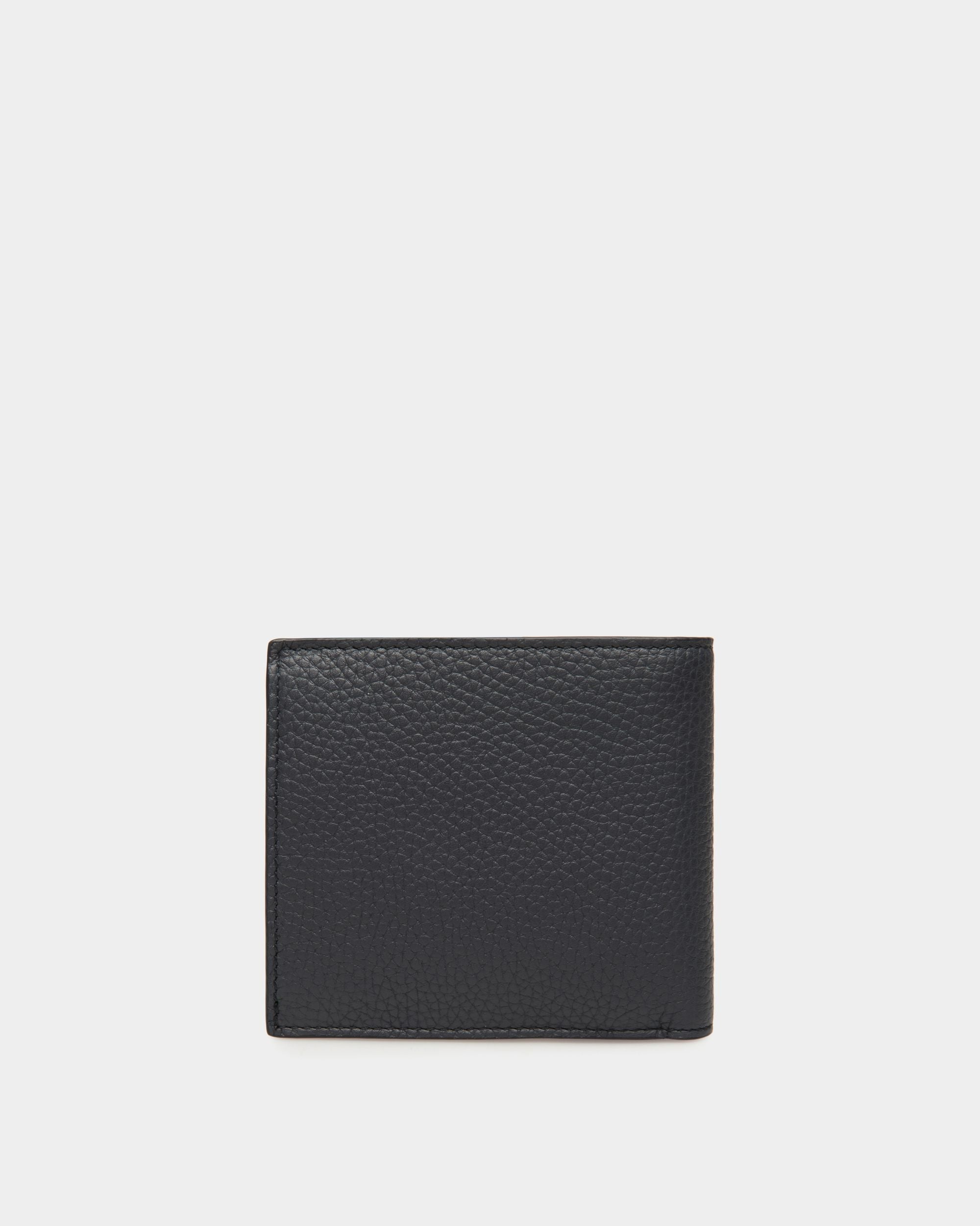 Bally Global - Ribbon Bifold In Navy Blue Leather - Blue