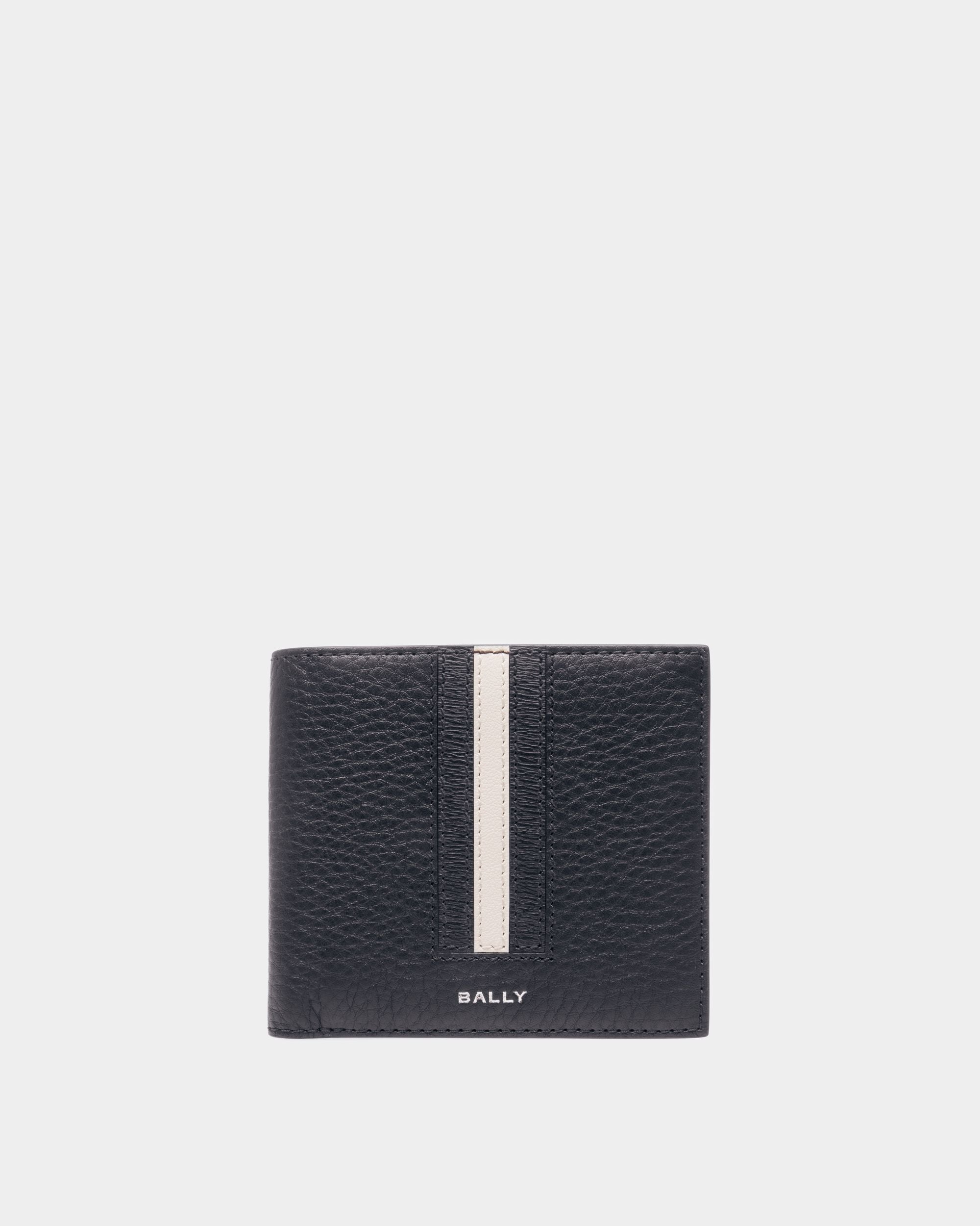 Bally Global - Ribbon ID Coin Wallet In Midnight Leather - Blue