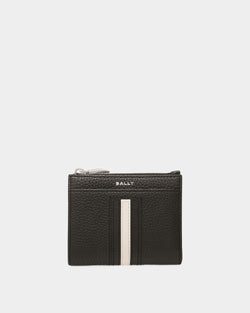 Ribbon Wallet In Black Leather