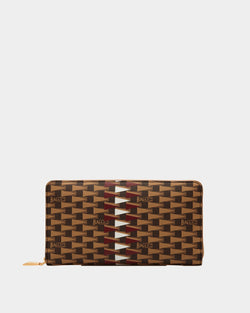 Pennant Zip Around Wallet With in Beige