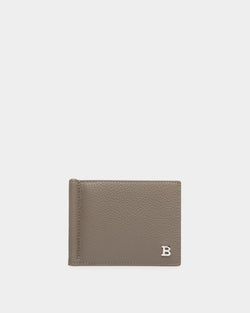 Cartera De Piel Repujada Beige