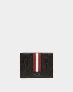 Ribbon Bifold In Black Leather