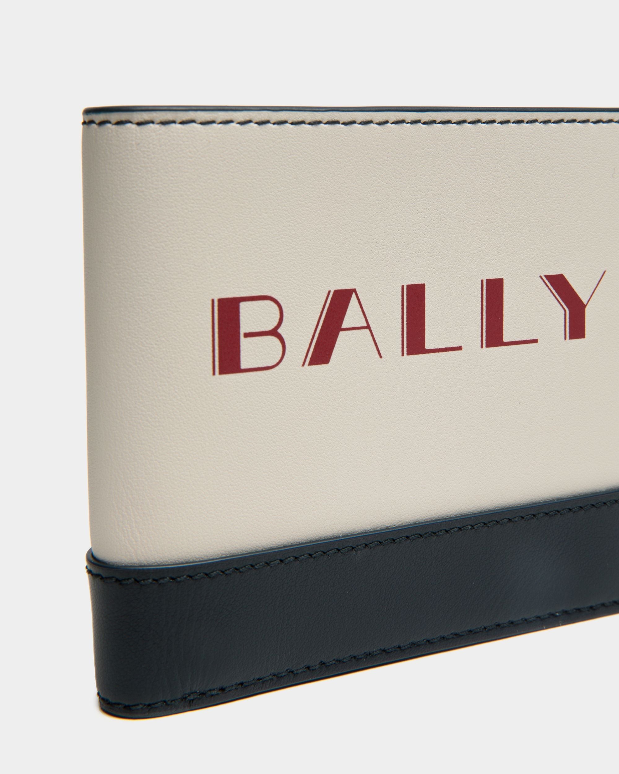 Bally Global - Summer Capsule Bifold In White And Navy Blue Leather - White