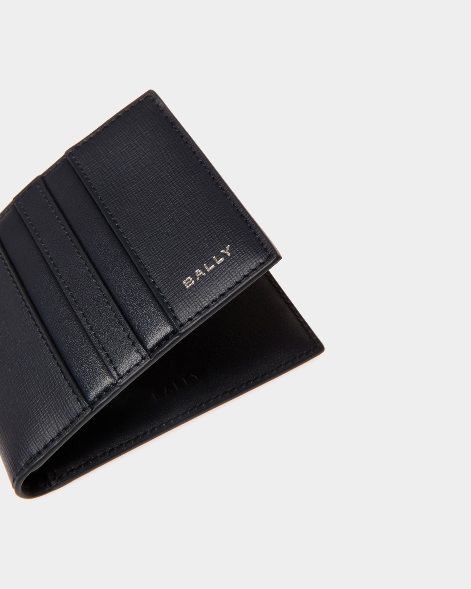 Bally Global - Mythos Bifold Wallet in Navy Blue Recycled Leather - Blue