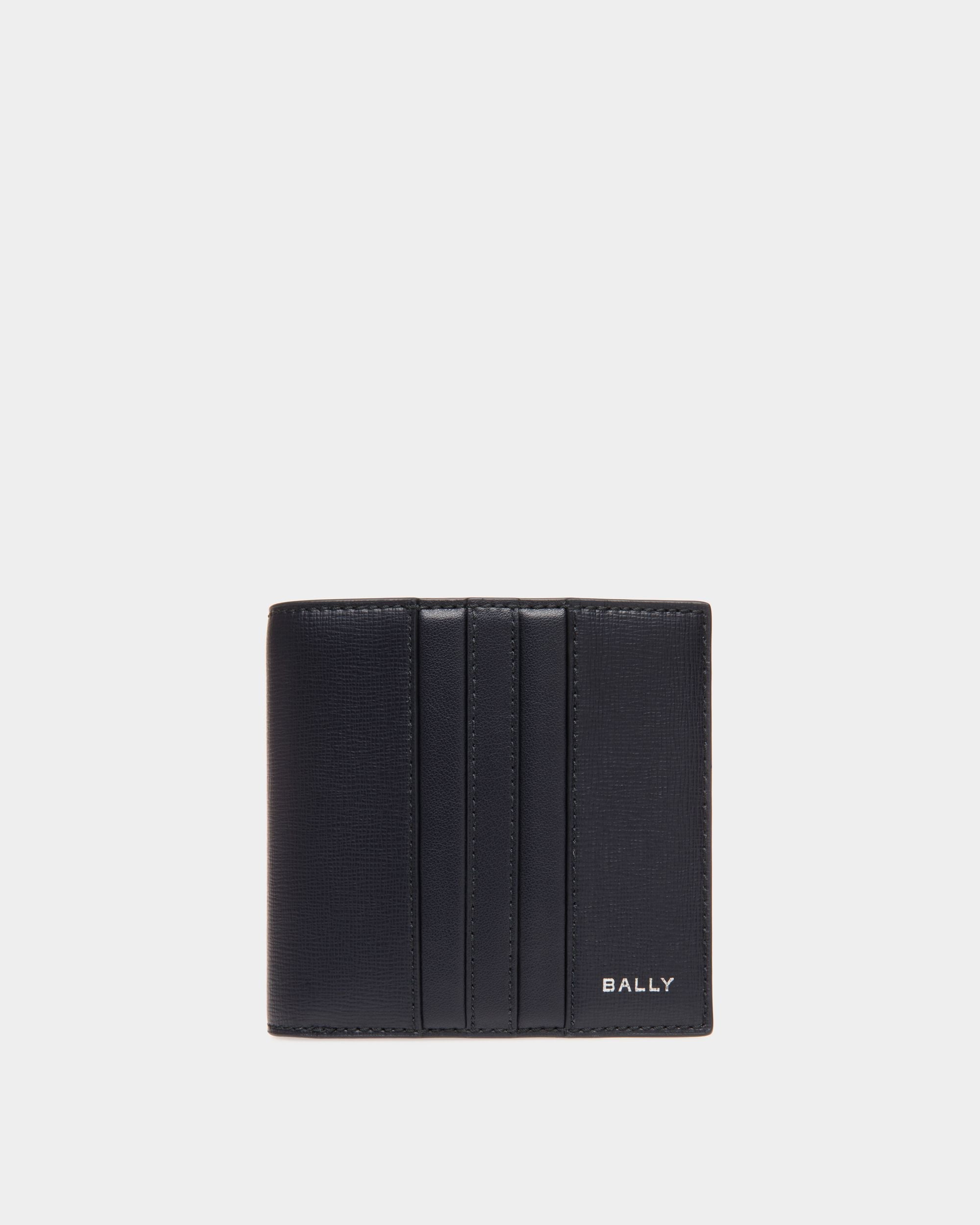 Bally Global - Mythos Bifold Wallet in Navy Blue Recycled Leather - Blue