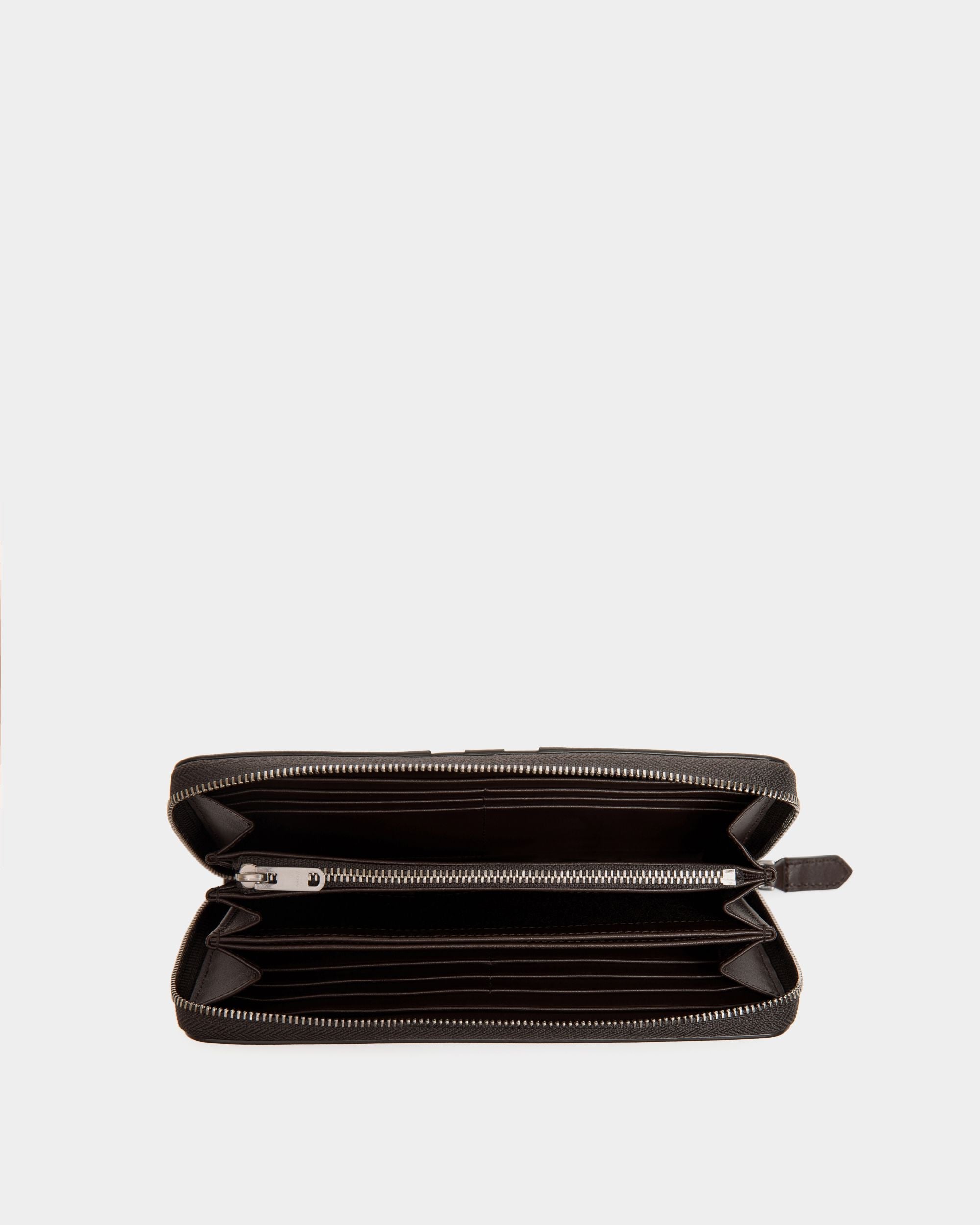 Bally Global - Mythos Zip Around Wallet in Ebano Recycled Leather - Brown