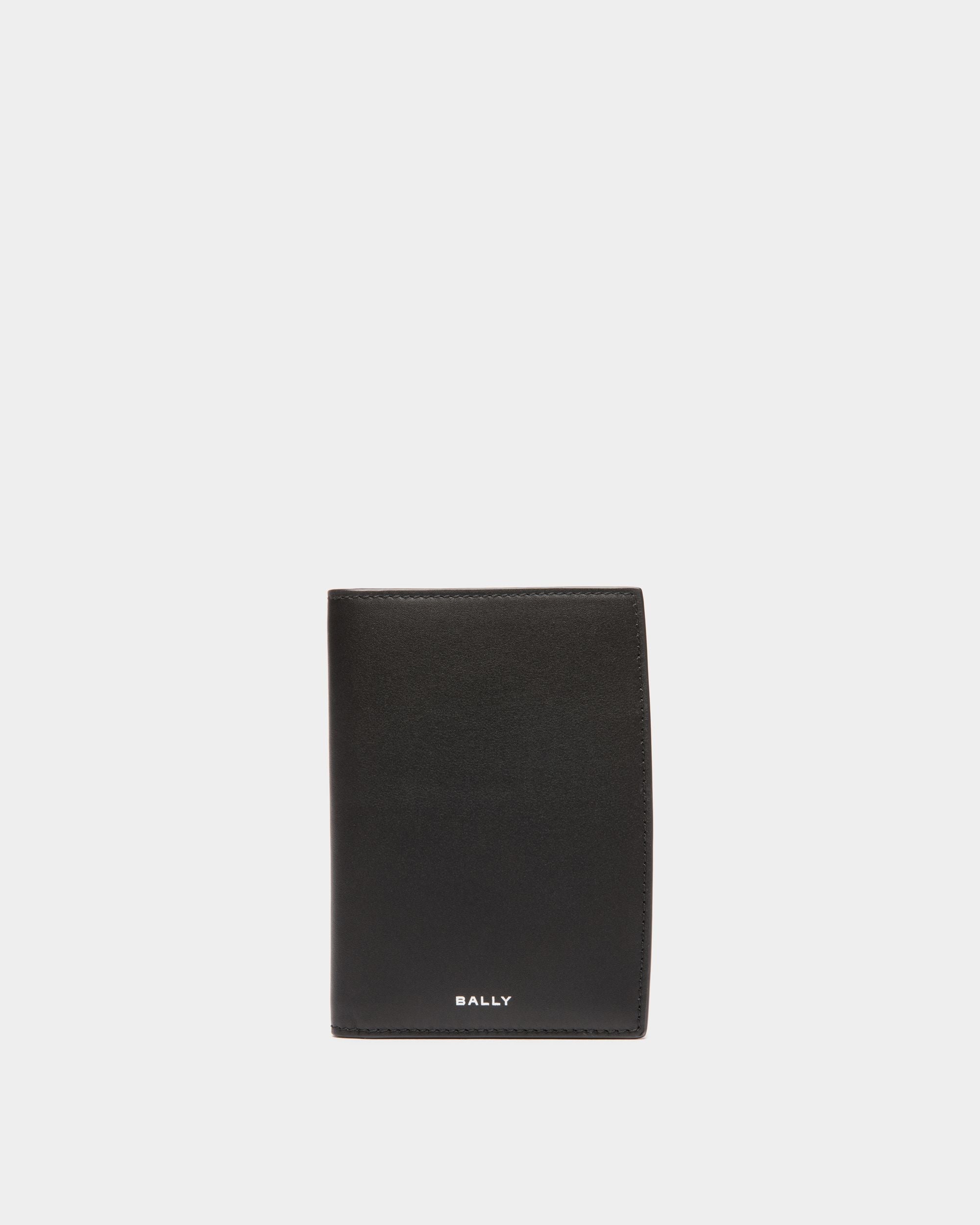 Bally Global - Deco Passport Case in Black Leather - Black