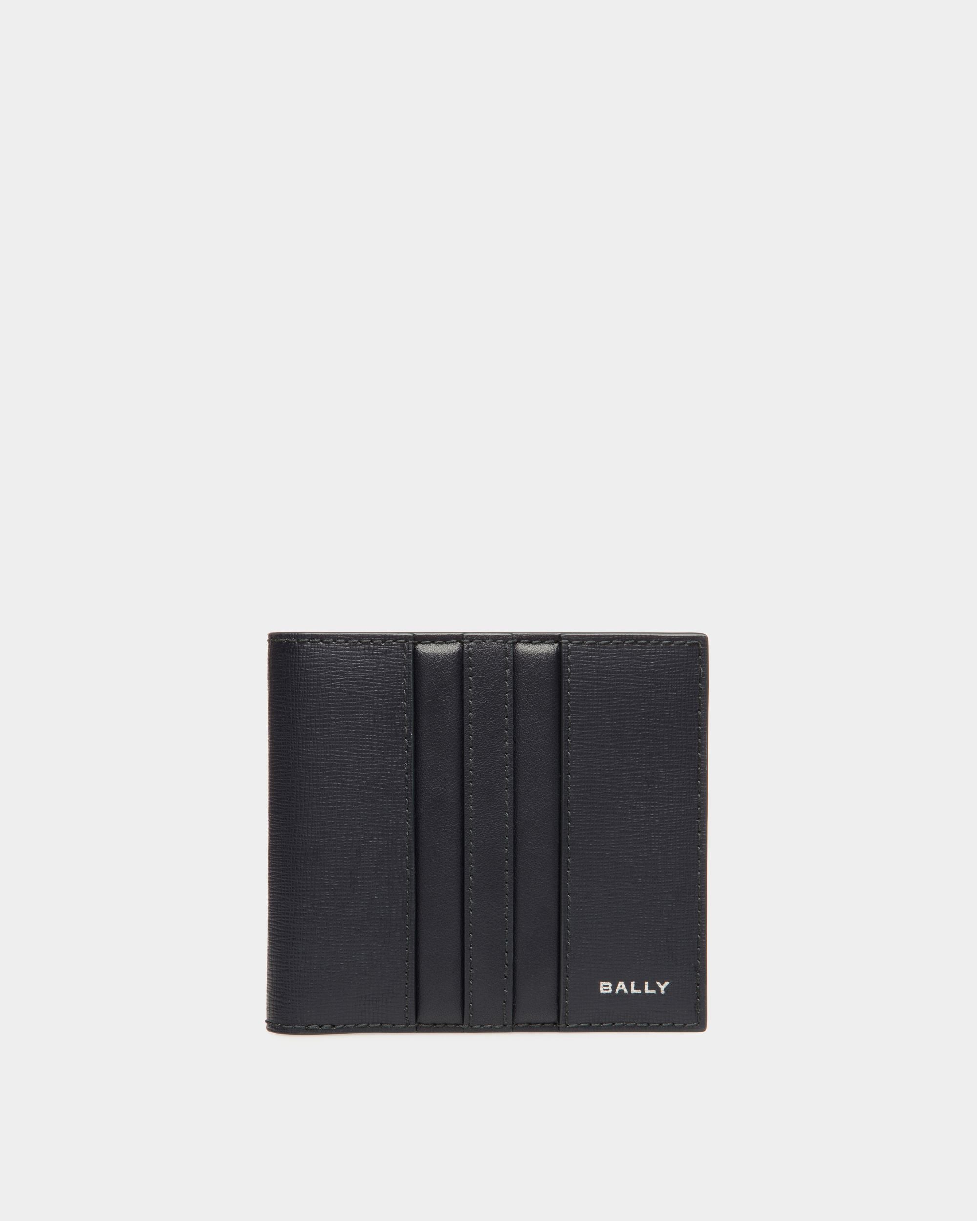 Bally Global - Mythos Bifold in Navy Blue Recycled Leather - Blue