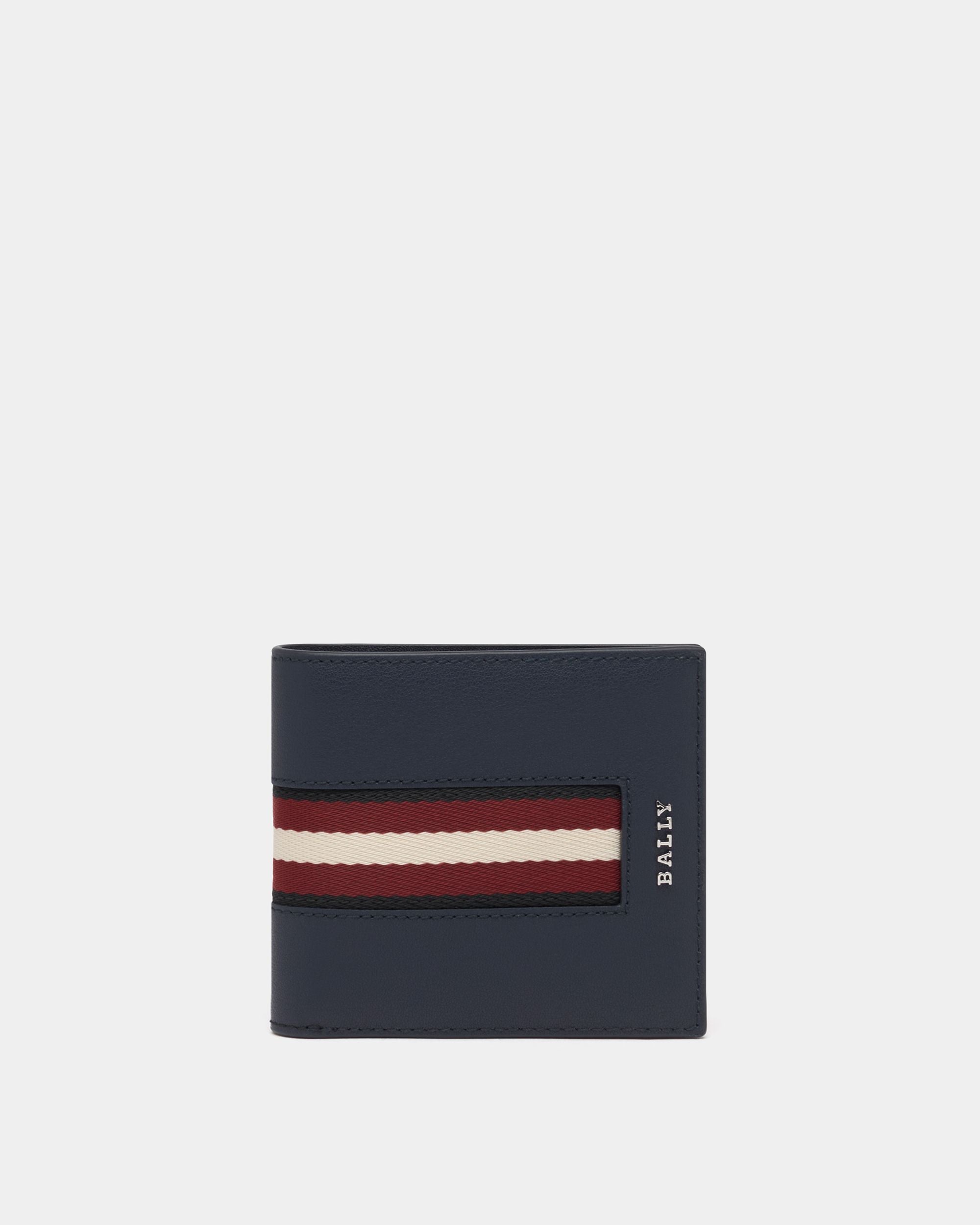 Bally Global - Wallet in Navy Blue Leather With a Bally Ribbon - Blue