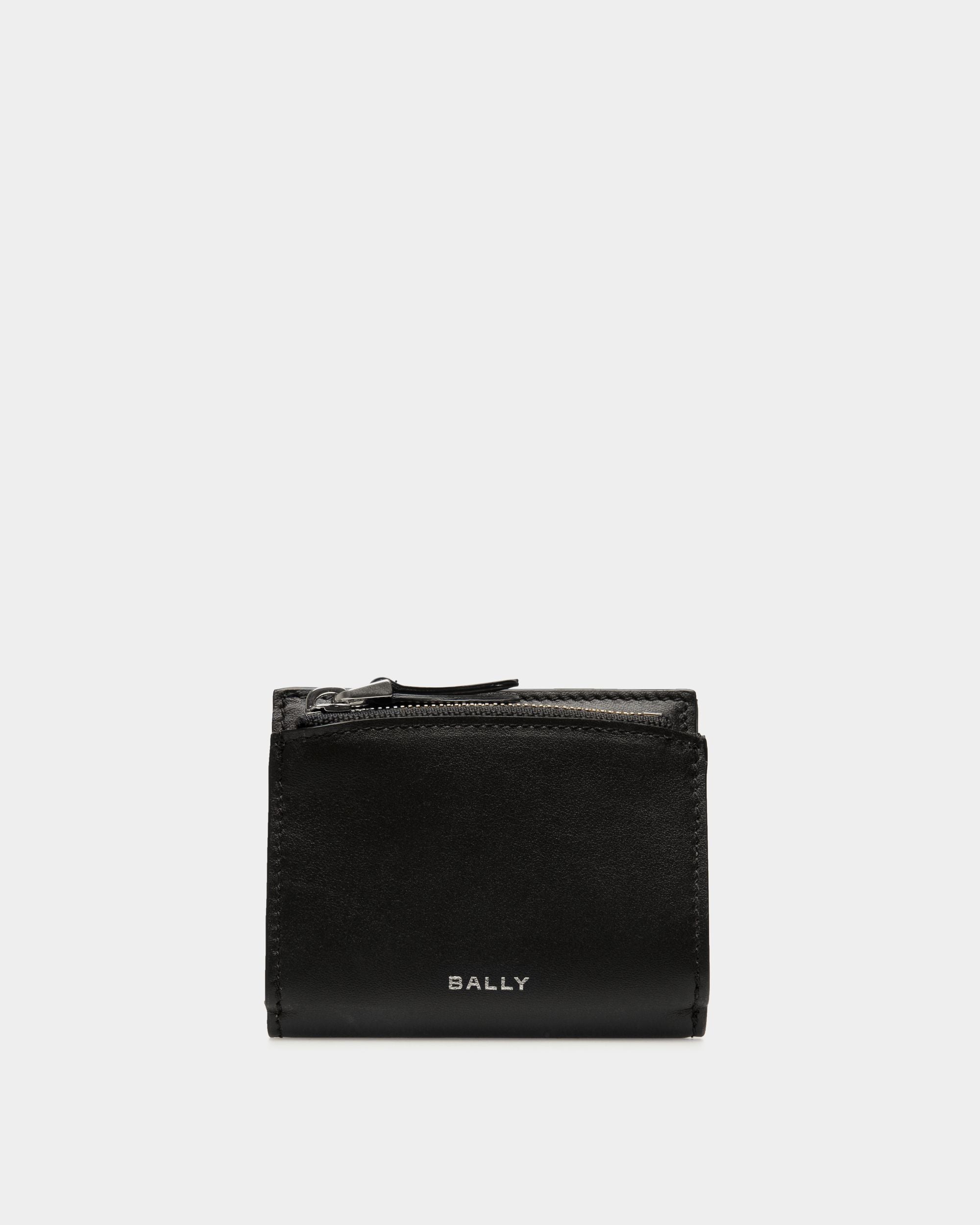Bally Global - Deco Trifold Wallet in Black Leather - Black