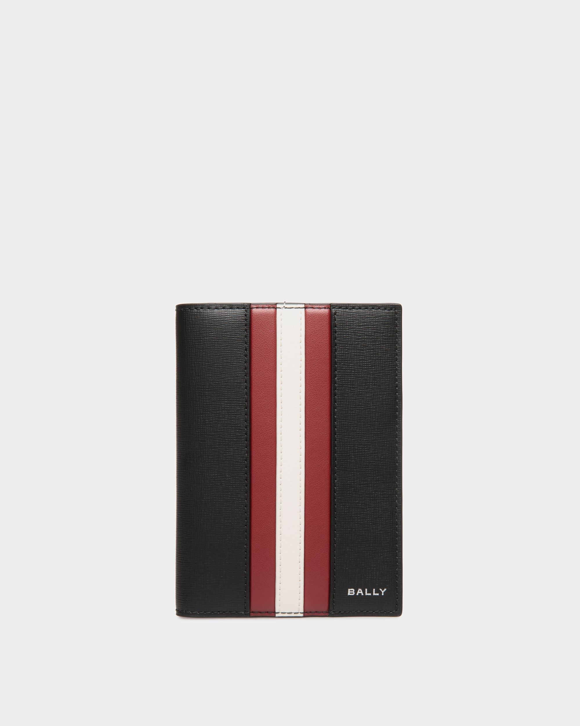 Bally Global - Mythos Passport Case in Black Recycled Leather - Black