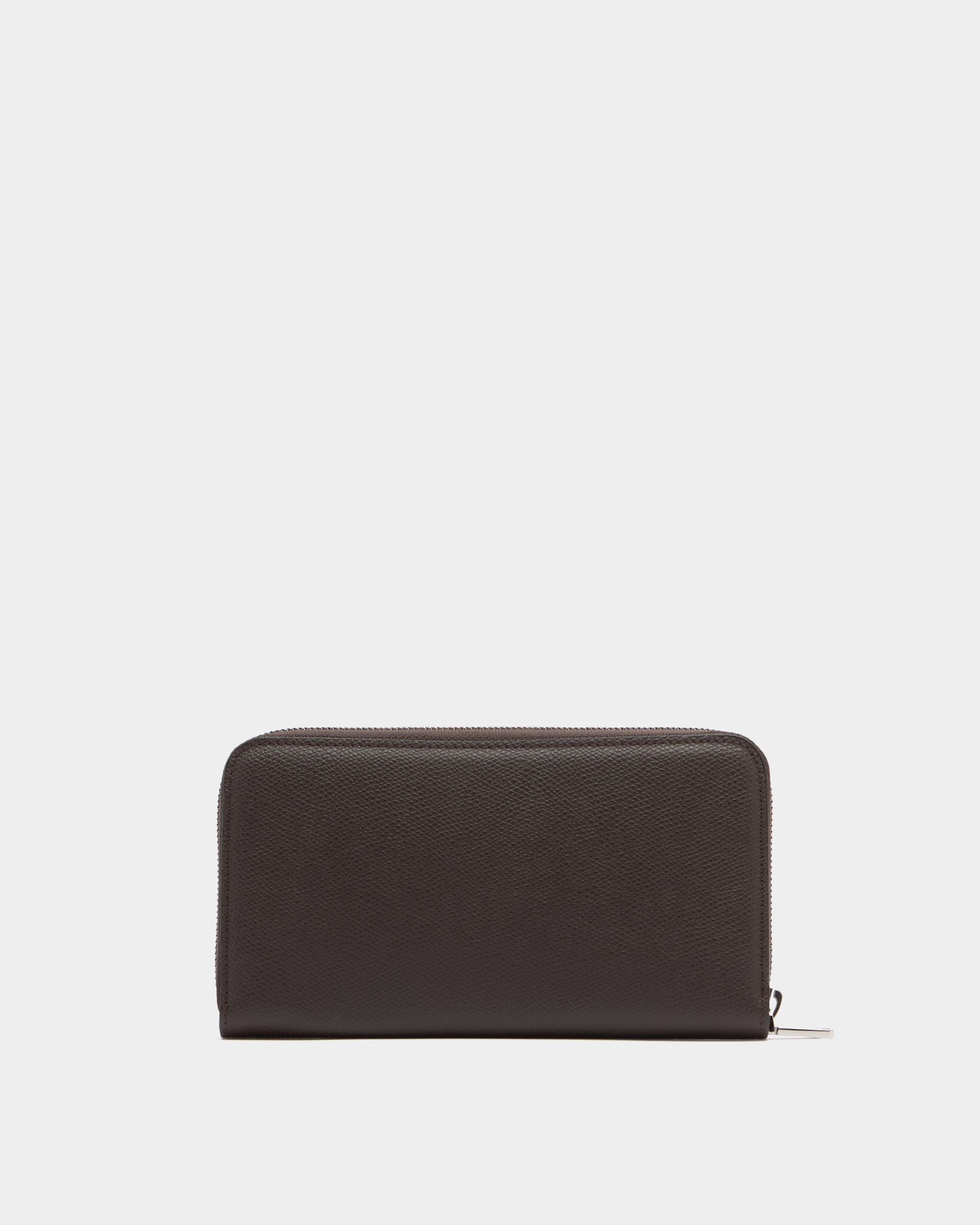 Bally Global - Bally Essential Zip Around Wallet in Ebano And Red Grained Leather - Multicolor