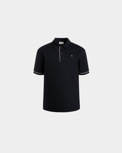Polo In Blue Mix Poly And Cotton