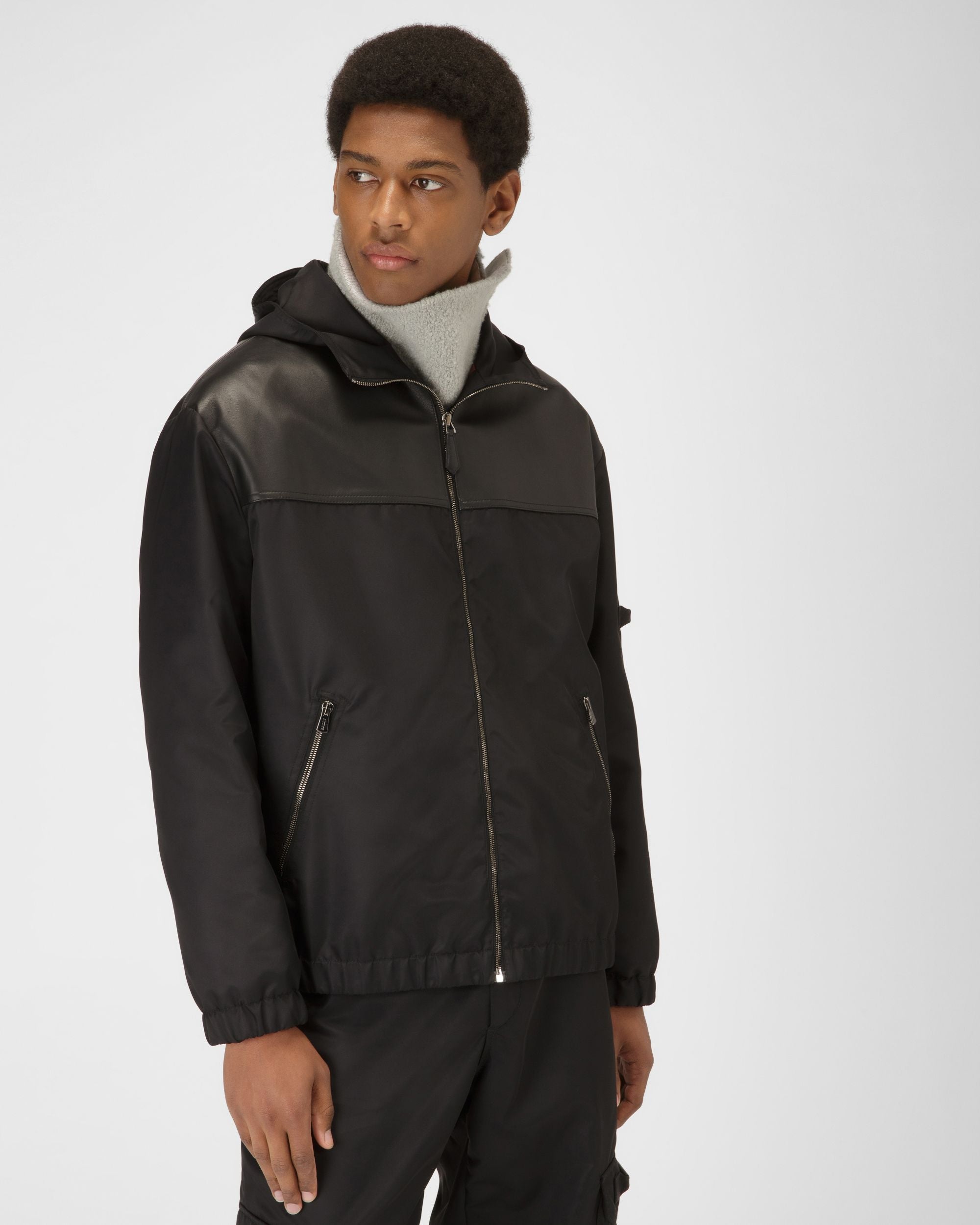 Bally Global - Recycled Nylon Bomber Jacket In Black - Black
