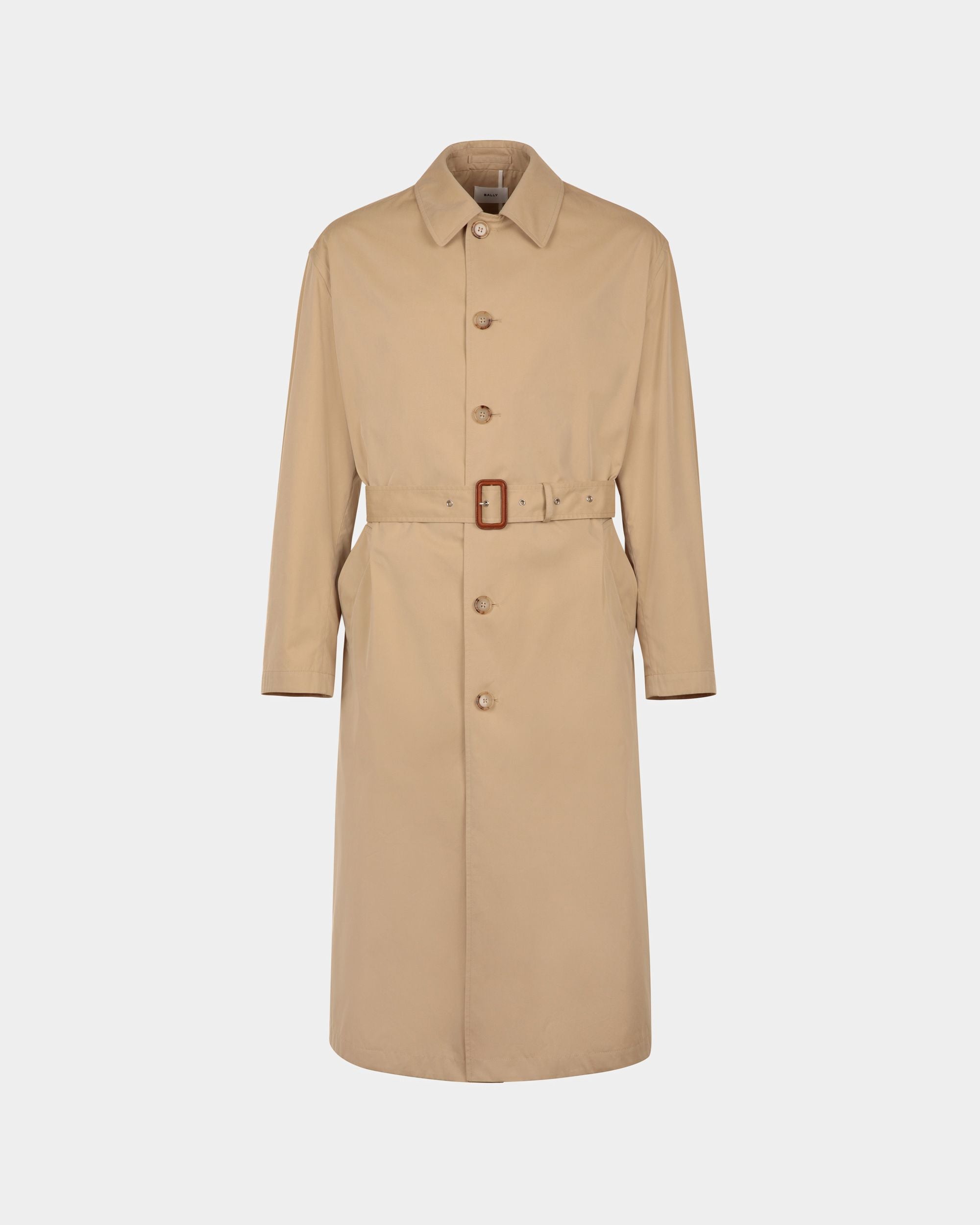 Bally Global - Gabardina De Tela En Cámel - Marrón