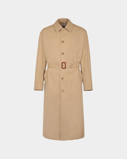 Trench Coat In Camel Fabric
