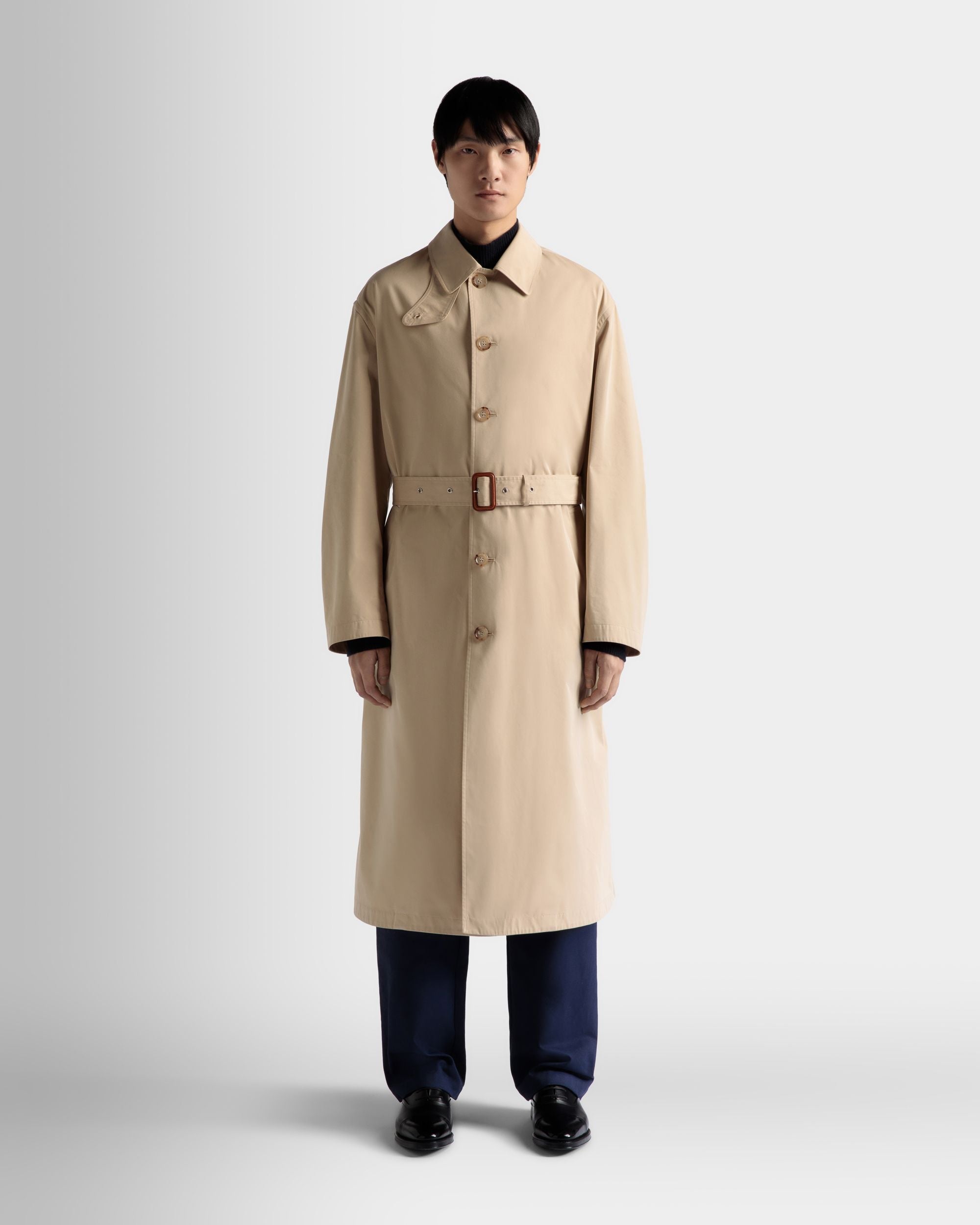 Bally Global - Gabardina De Tela En Cámel - Marrón