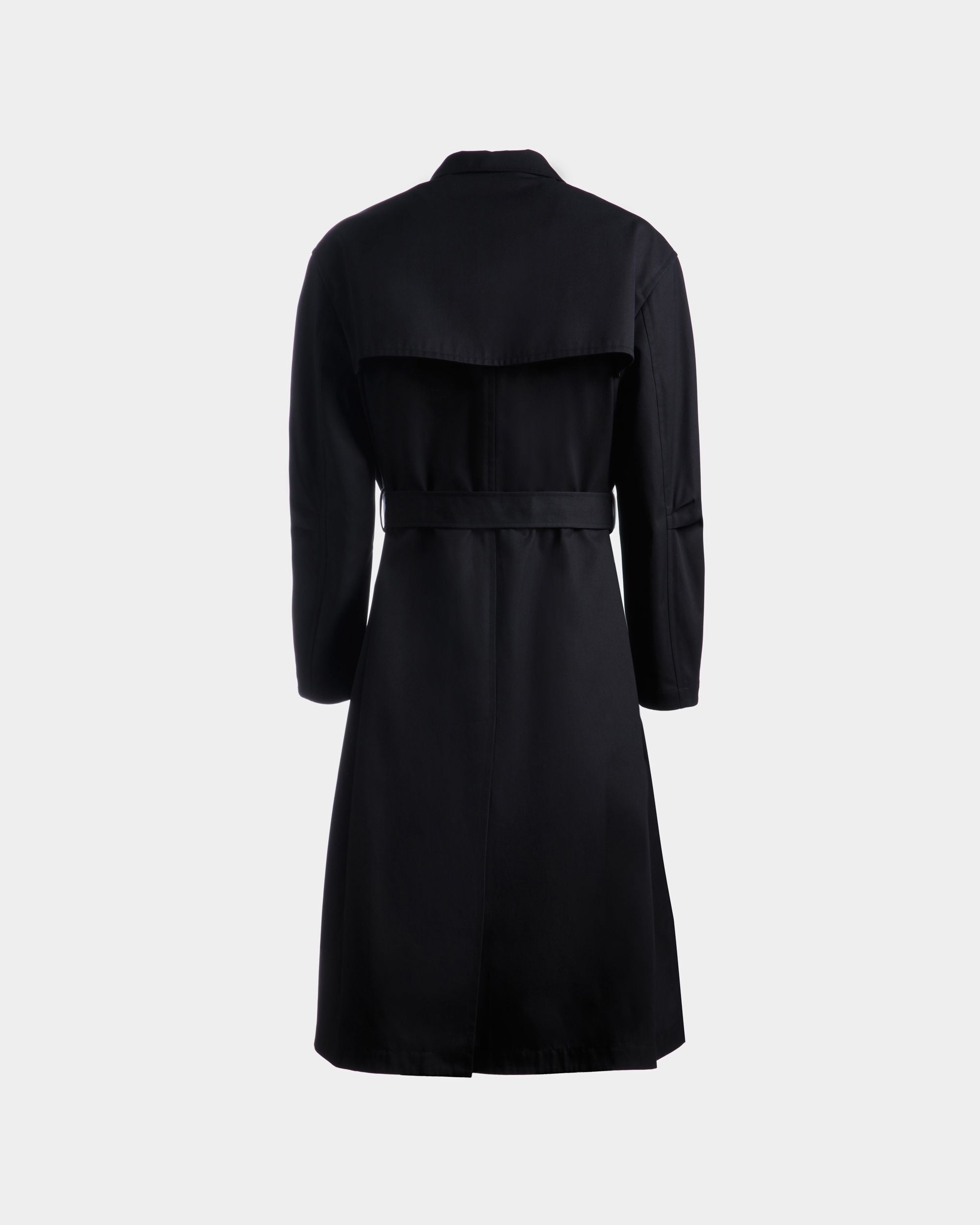 Bally Global - Trench Coat in Navy Blue Mix Cotton - Blue