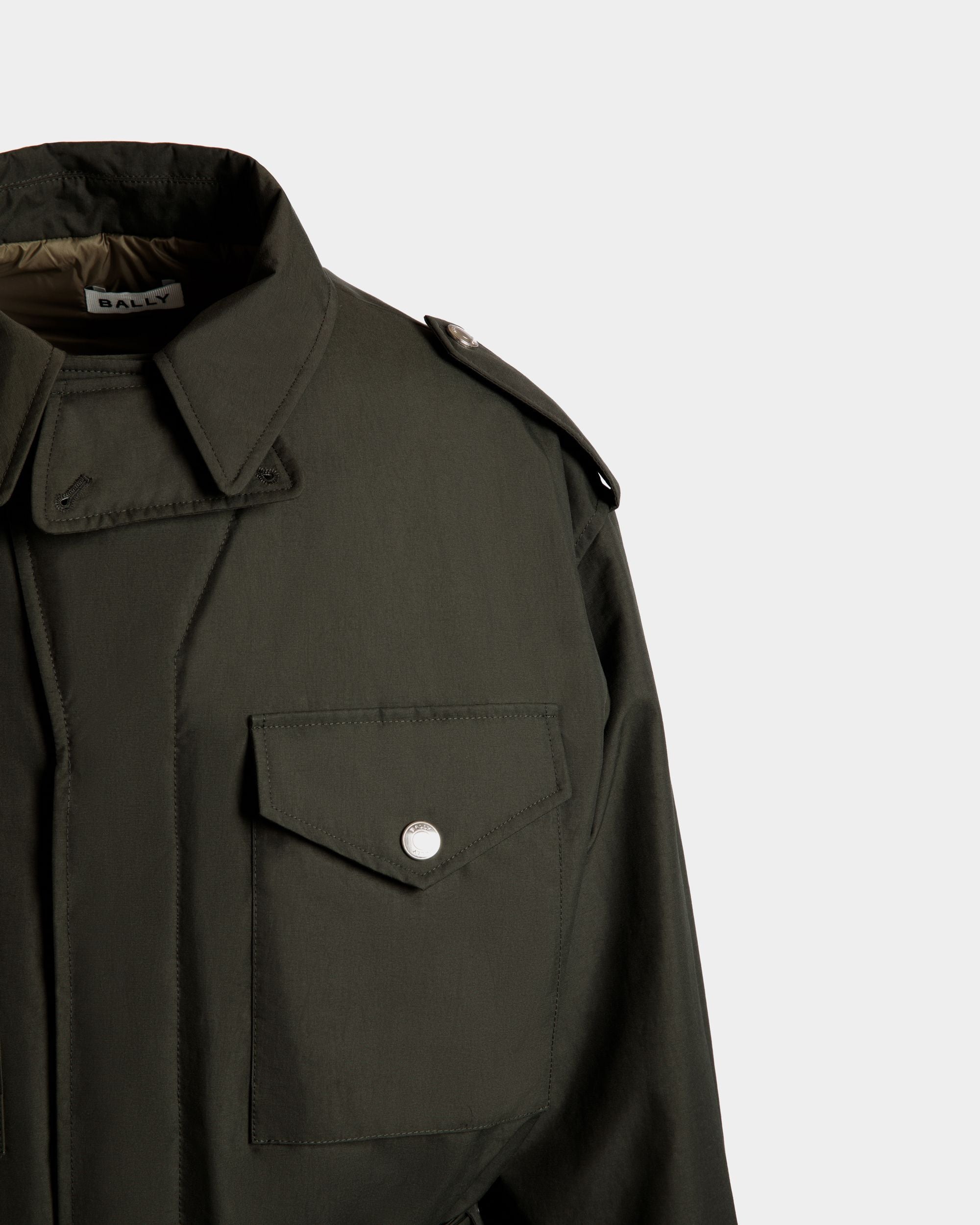 Bally Global - Field Jacket In Military Green Nylon - Verde