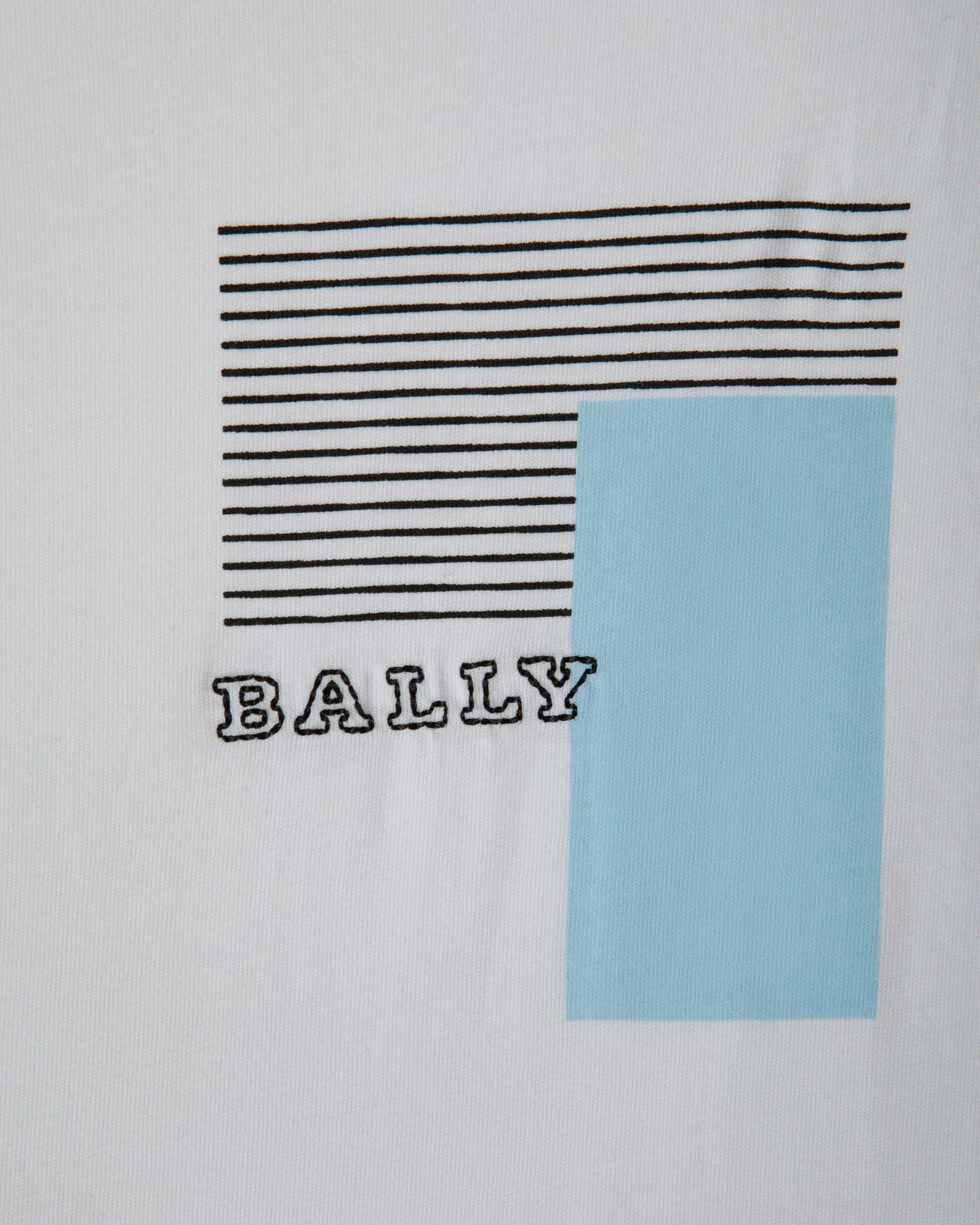 Bally Global - T-Shirt En Maille De Coton Blanche - Blanc