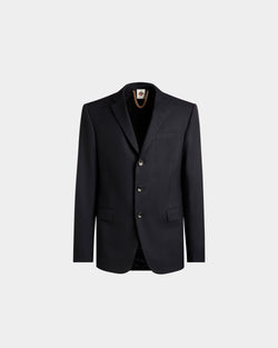 Blazer De Botonadura Simple Adrien Brody Travel Collection De Lana Navy Blue