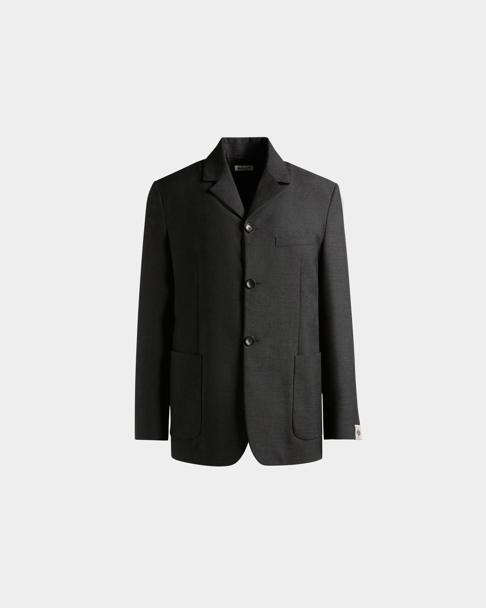 Bally Global - Blazer De Mezcla De Lana Gris Oscuro - Gris