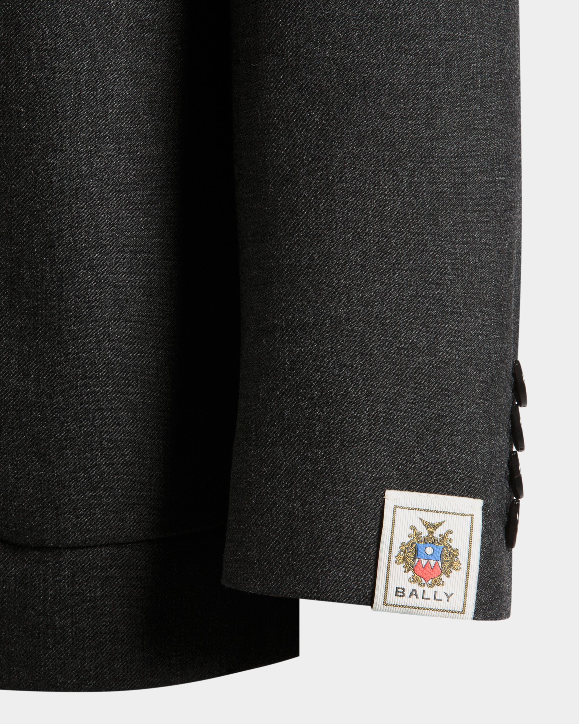 Bally Global - Blazer De Mezcla De Lana Gris Oscuro - Gris