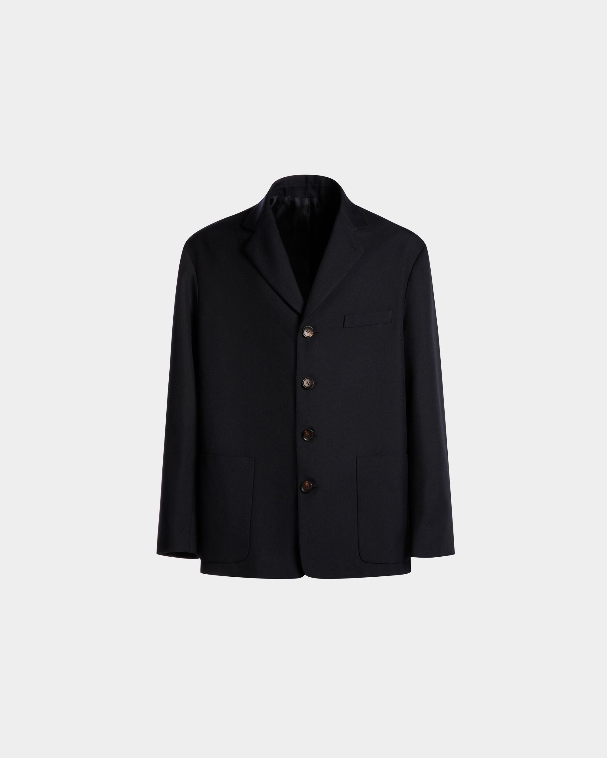 Bally Global - Chaqueta De Mezcla De Lana Navy Blue - Azul
