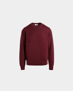 Sweater In Burgundy Wool
