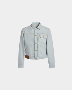 Trucker Jacket in Light Blue Cotton