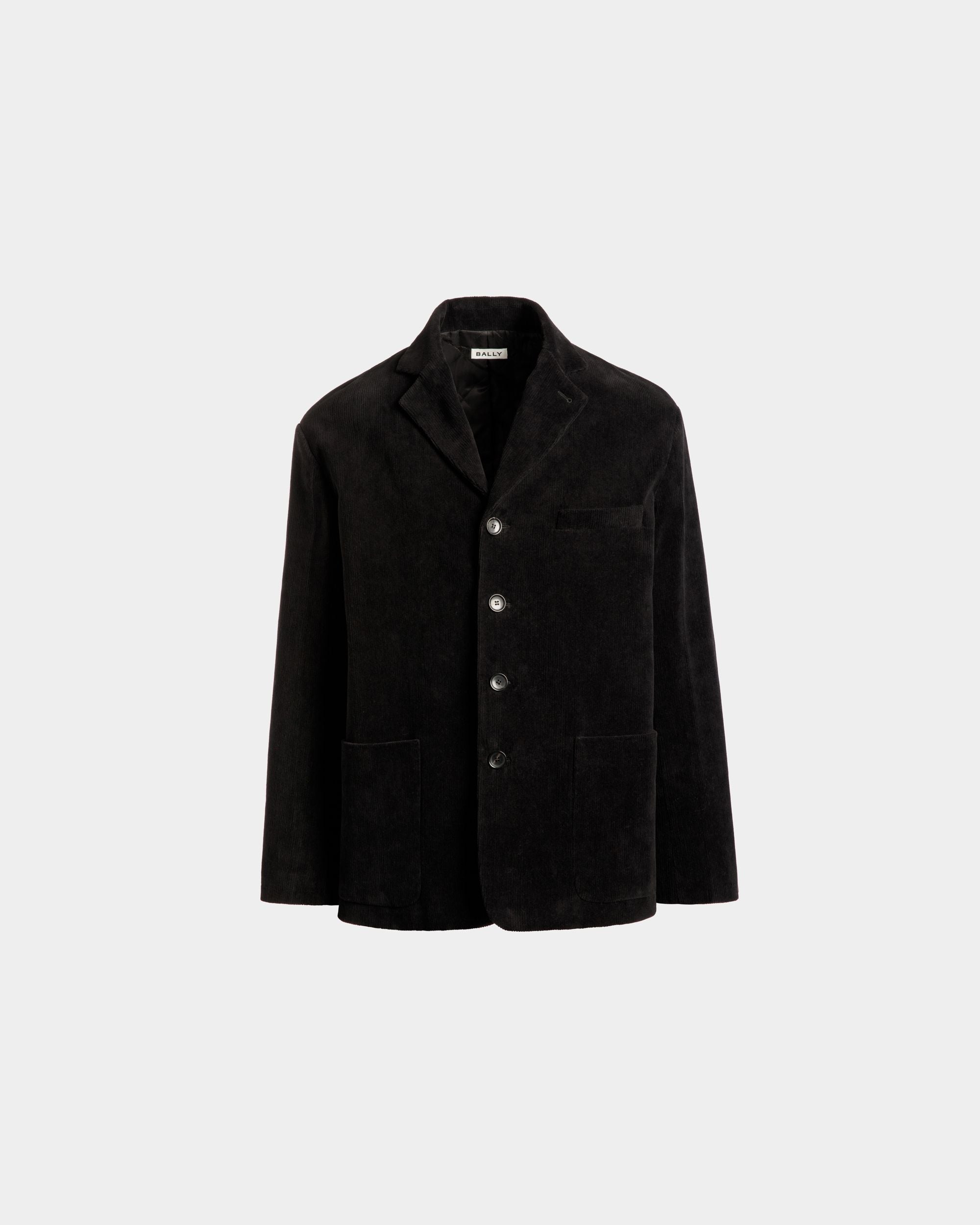 Bally Global - Blazer In Black Cotton Corduroy - Negro