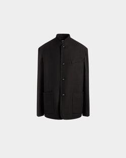 Winter Capsule Blazer in a Black Wool Blend