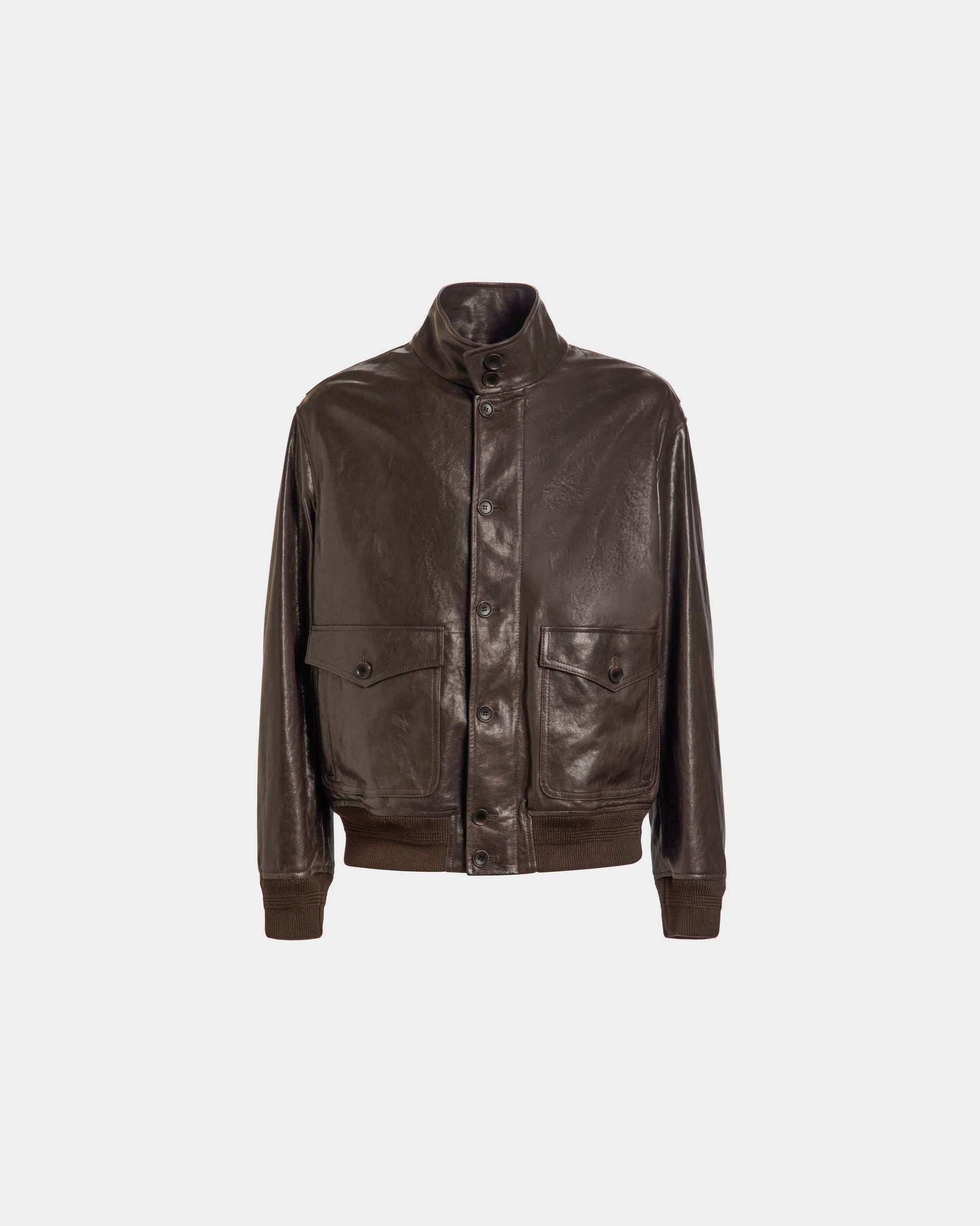 Bally Global - Bomber En Cuir Ebano - Marron