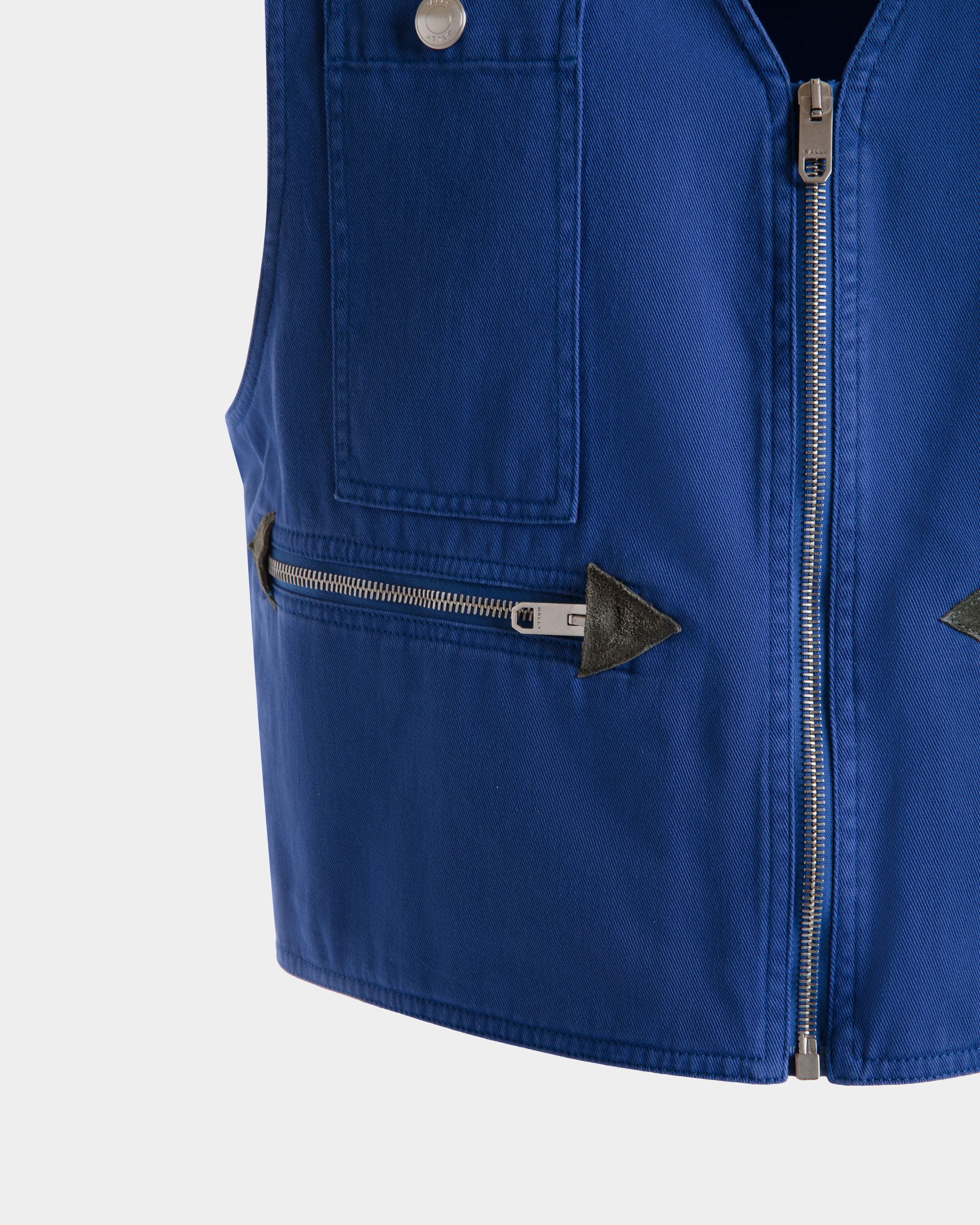 Bally Global - Vest in Blue Cotton - Blue