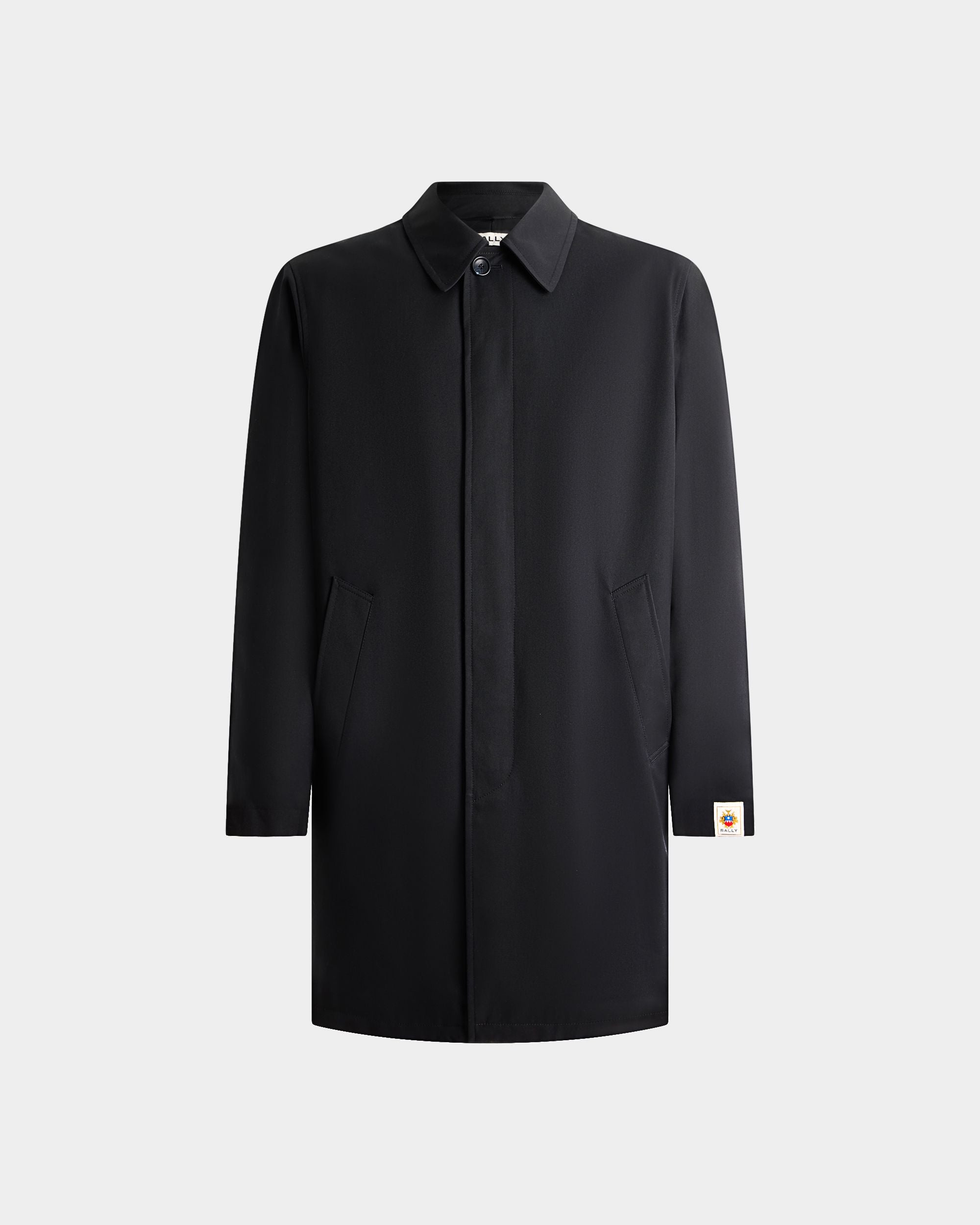 Bally Global - Manteau Car en mélange de coton et de polyester Navy Blue - Bleu