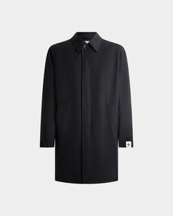 Manteau Car en mélange de coton et de polyester Navy Blue