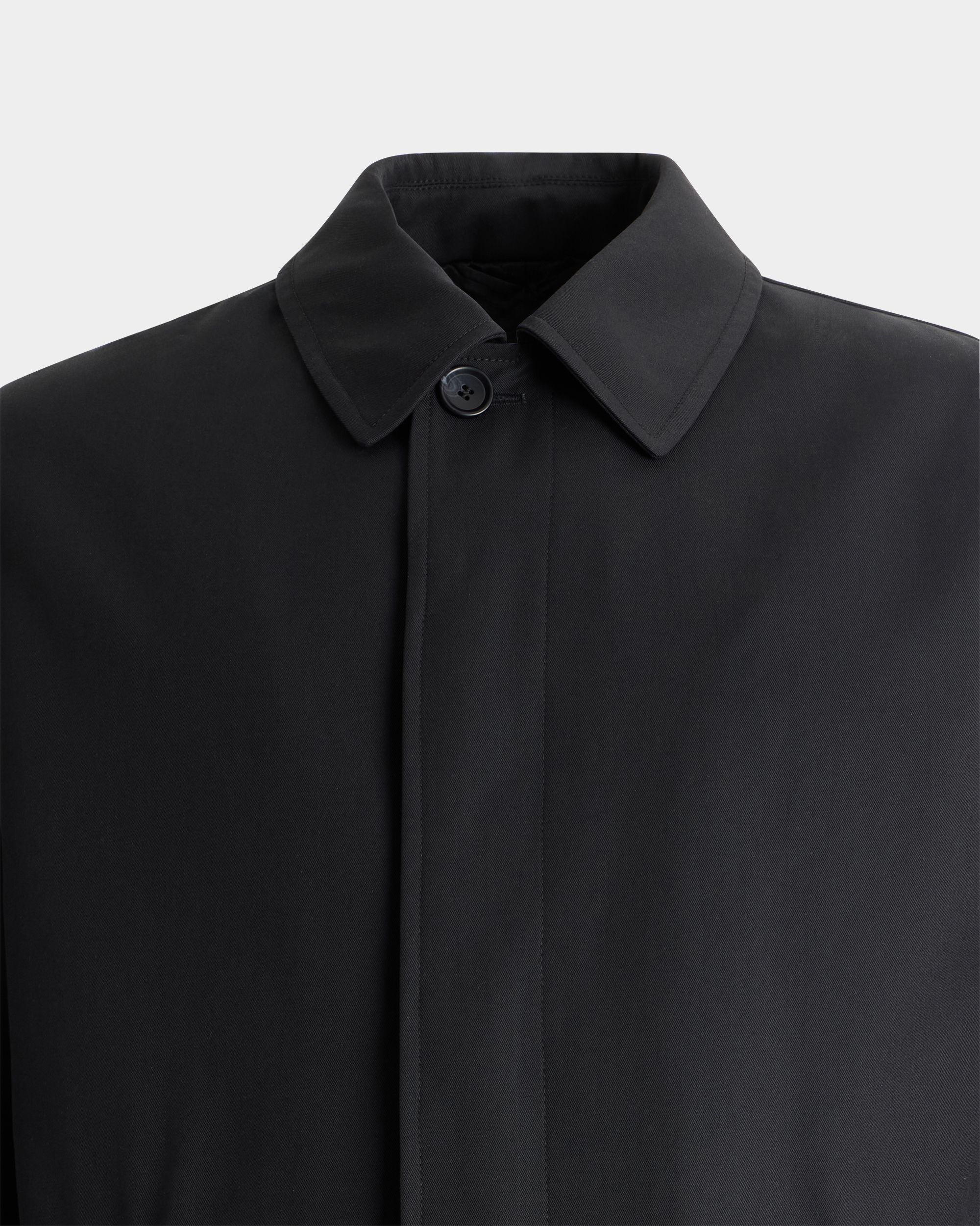 Bally Global - Manteau Car en mélange de coton et de polyester Navy Blue - Bleu