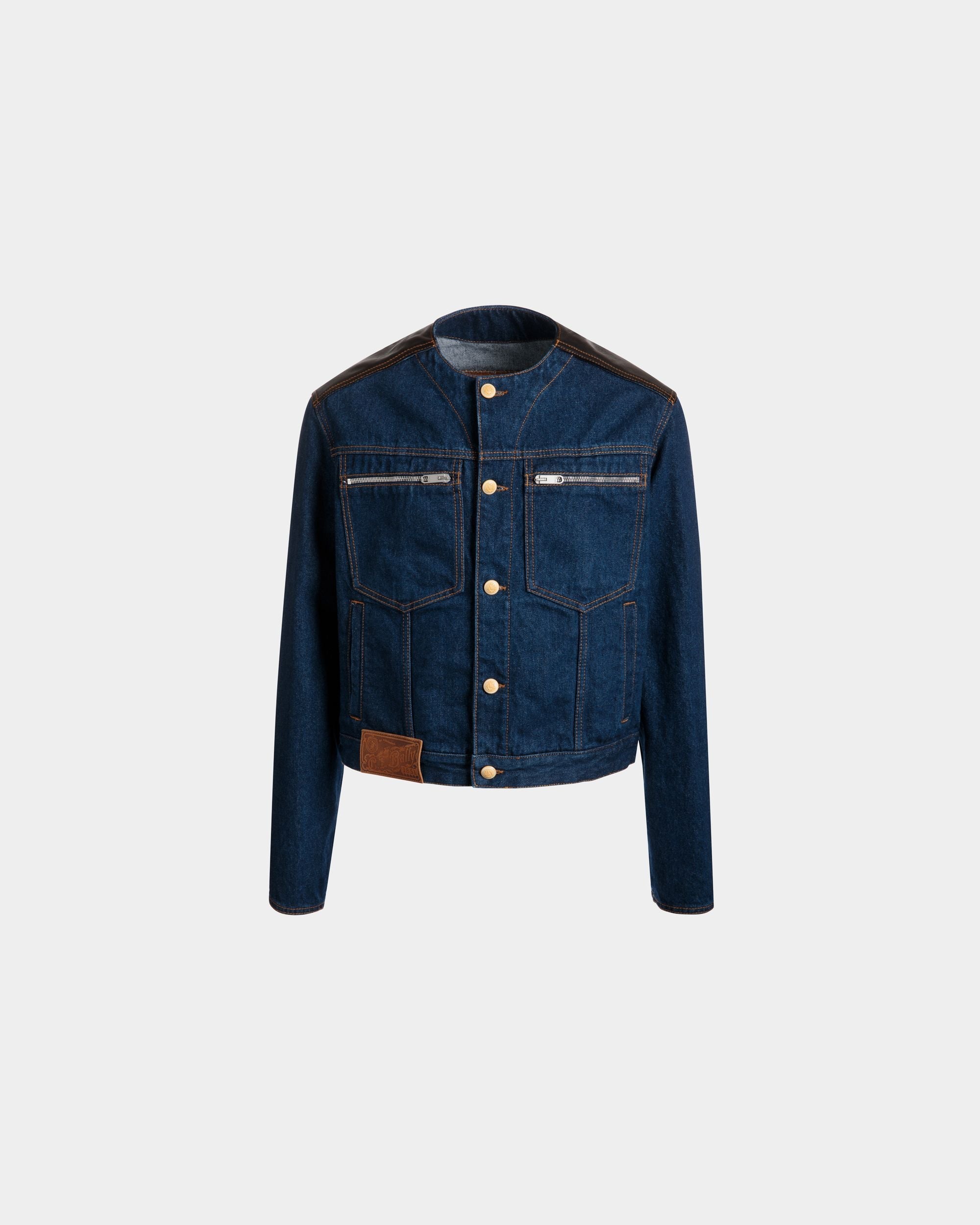Bally Global - Trucker Jacket in Navy Blue Cotton - Blue