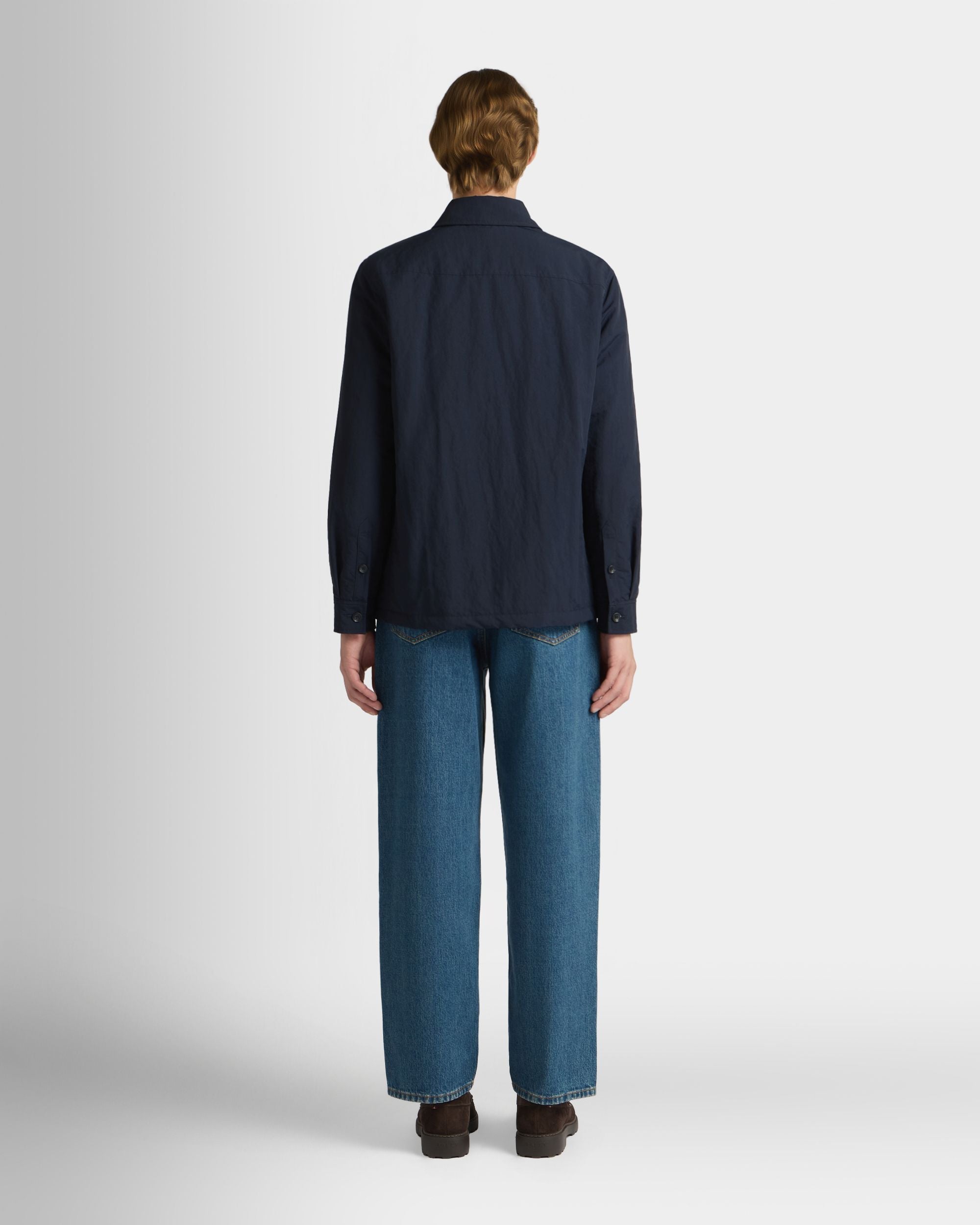 Bally Global - Overshirt in Navy Blue Nylon - Blue