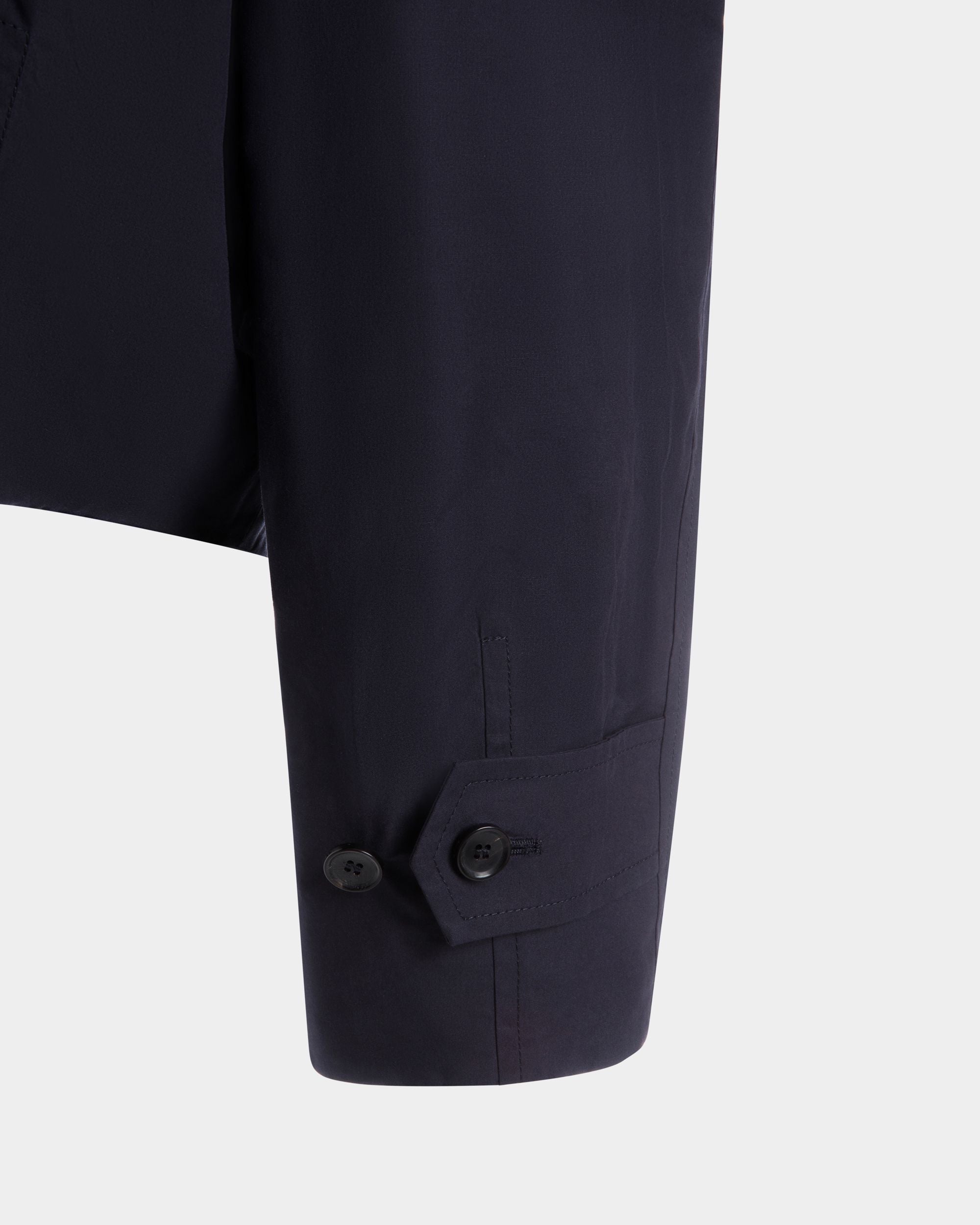 Bally Global - Cropped Blouson in Navy Blue Cotton - Blue