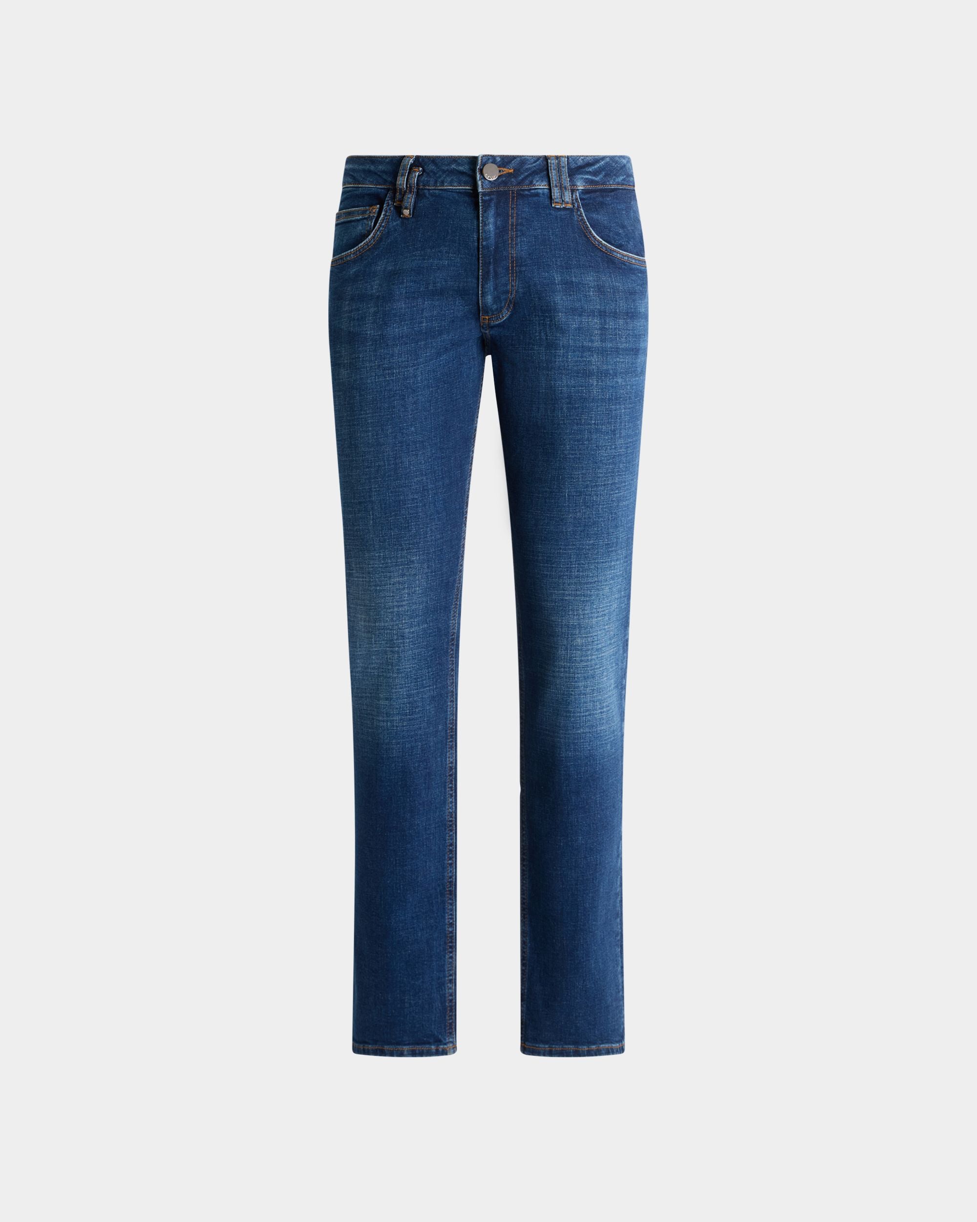 Bally Global - Denim Pants in Medium Blue Stretch Cotton - Blue