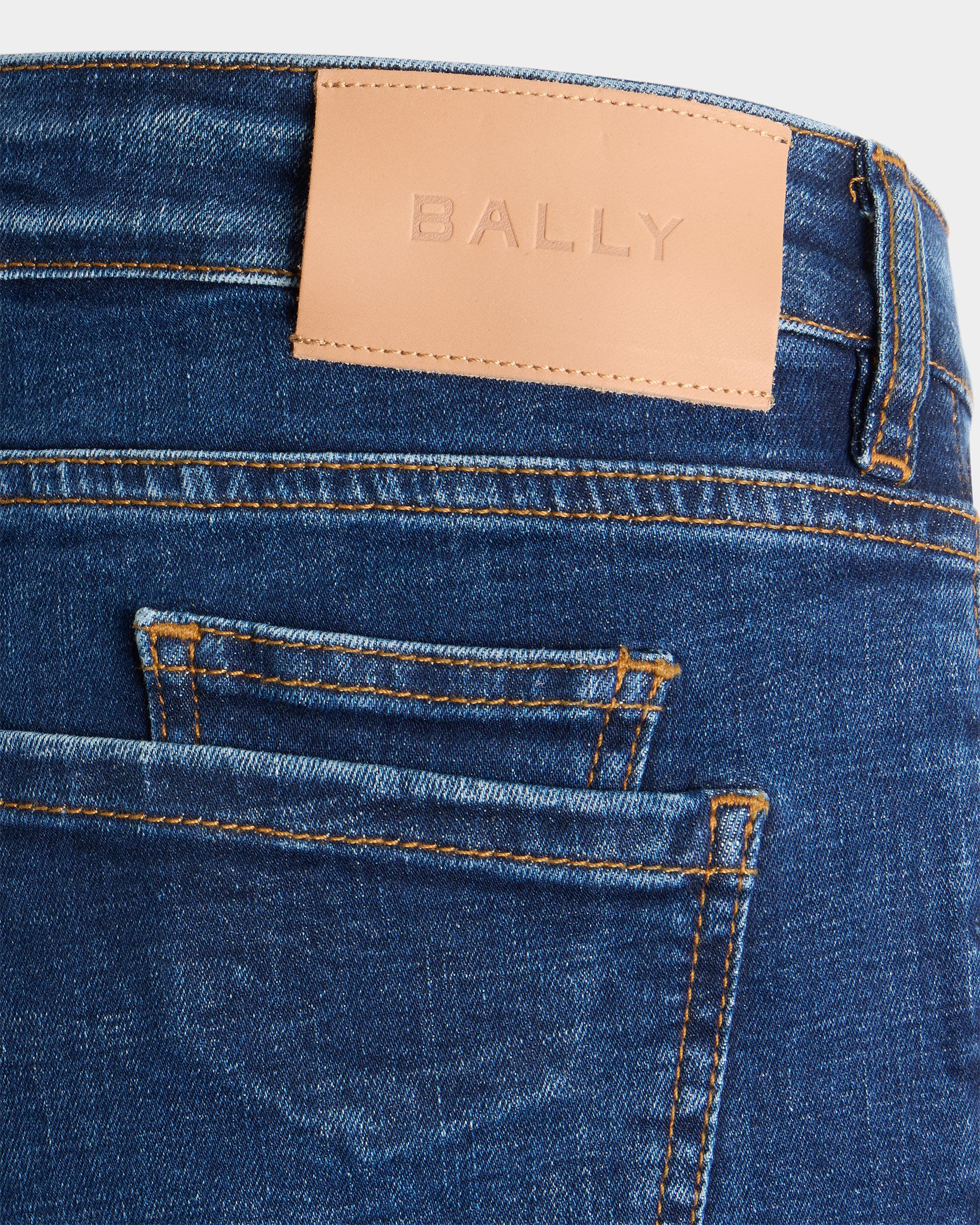 Bally Global - Denim Pants in Medium Blue Stretch Cotton - Blue