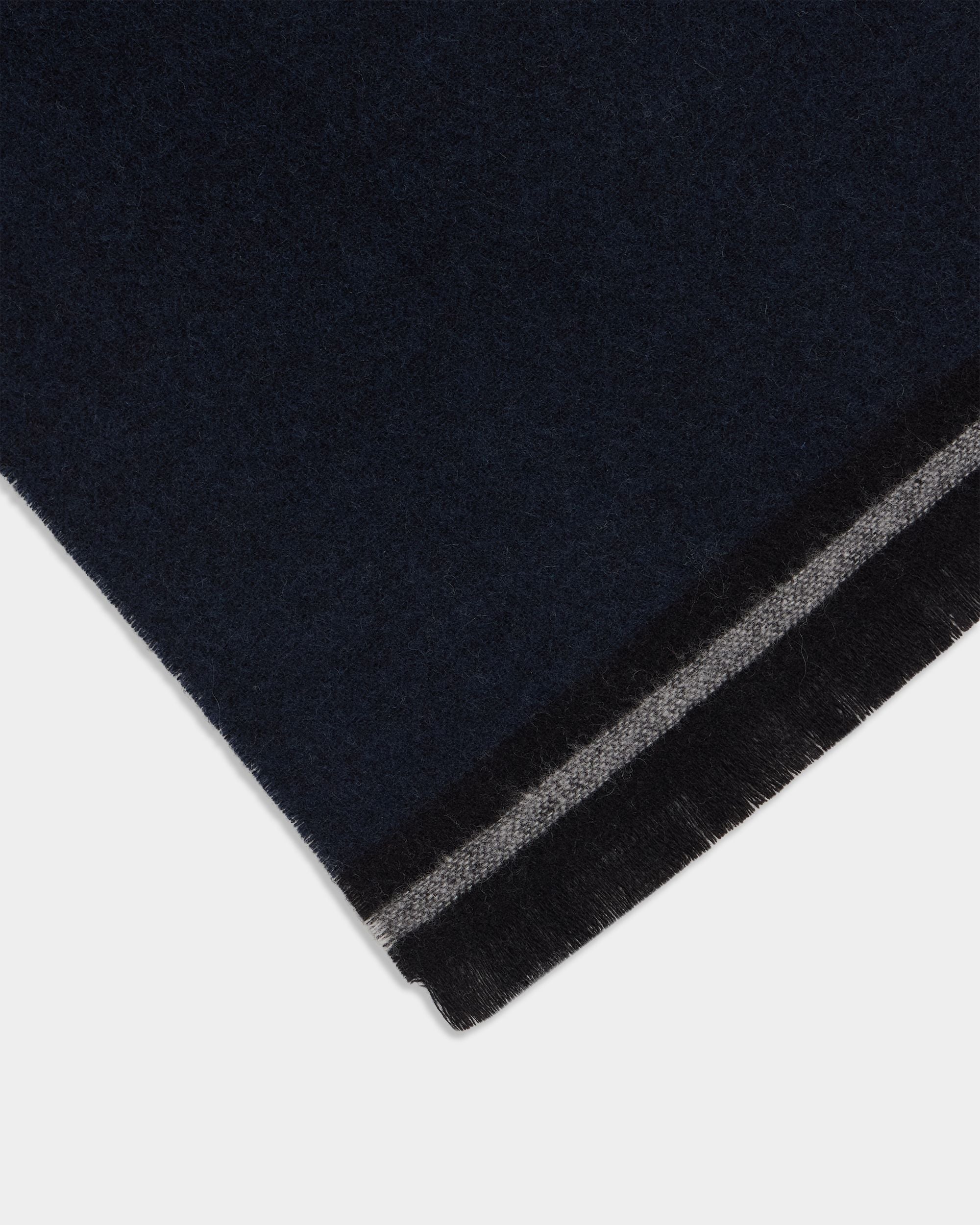 Bally Global - Scarf in Navy Blue Wool - Blue