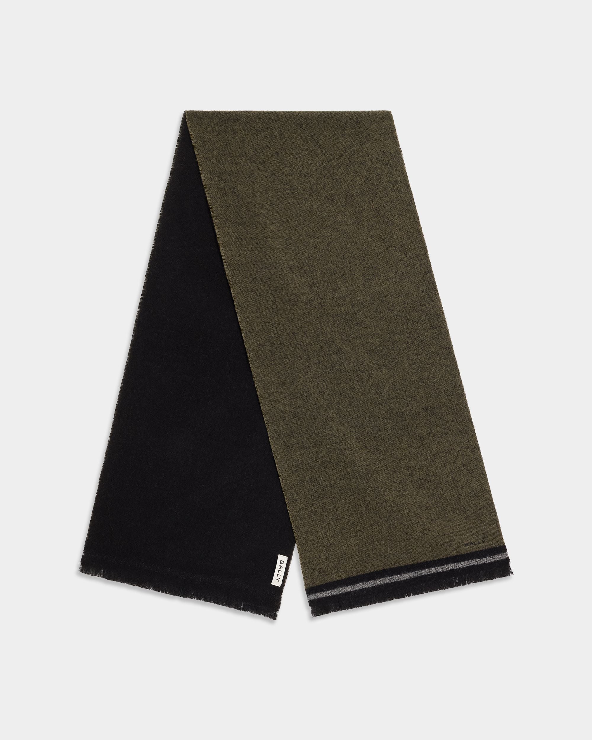 Bally Global - Scarf in Military Green Wool - Green