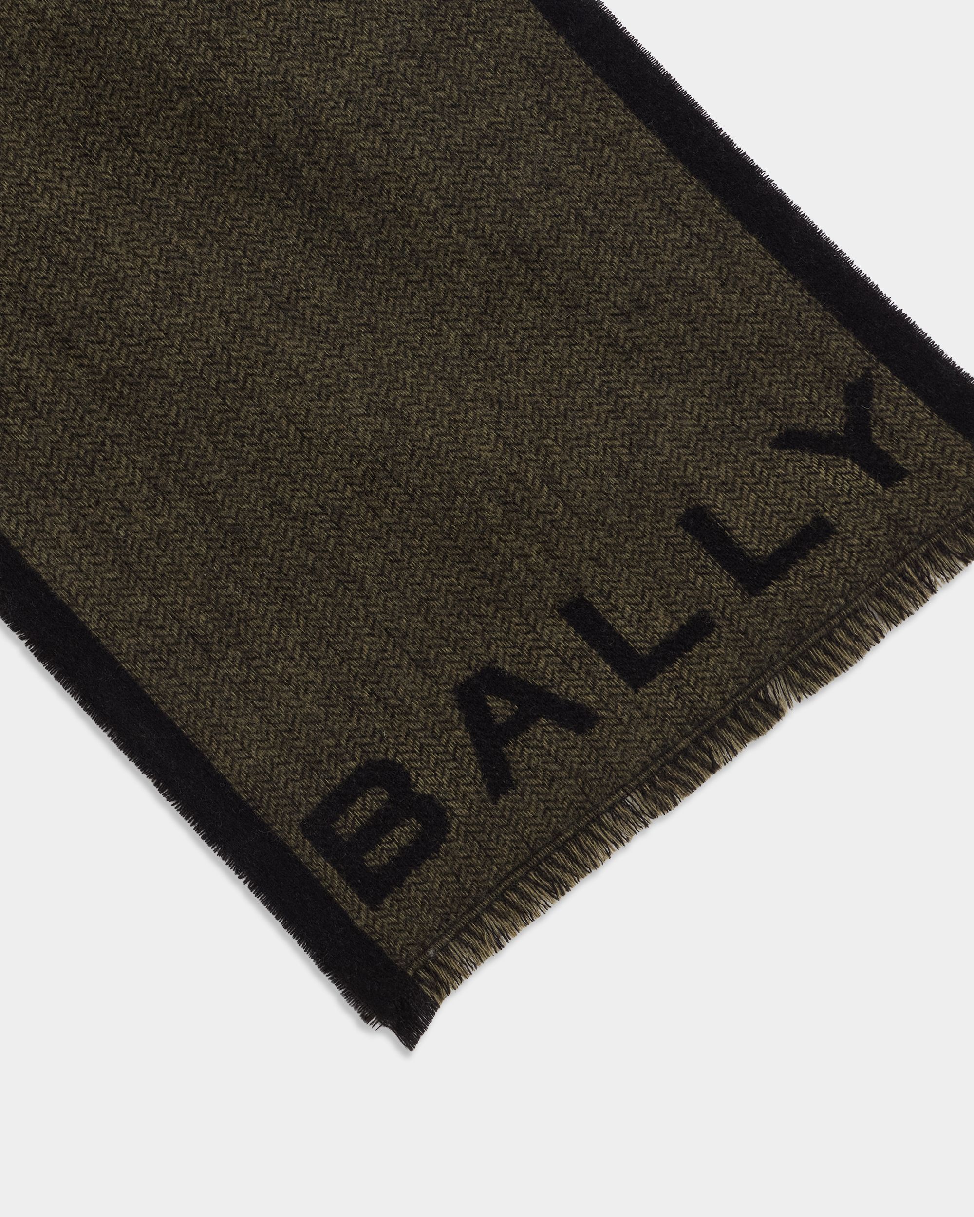 Bally Global - Scarf in Military Green Wool - Green