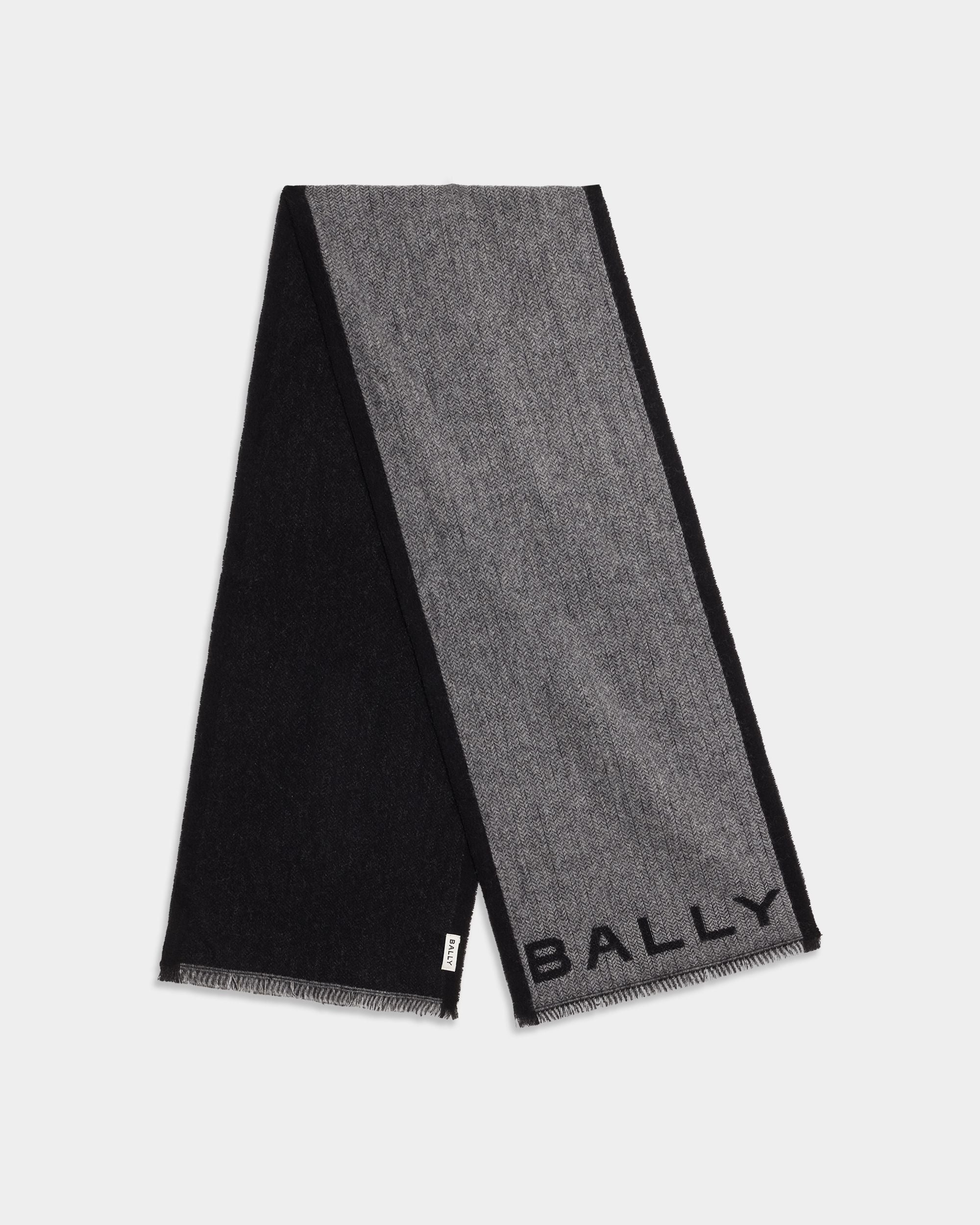Bally Global - Scarf in Dark Grey Wool - Grey