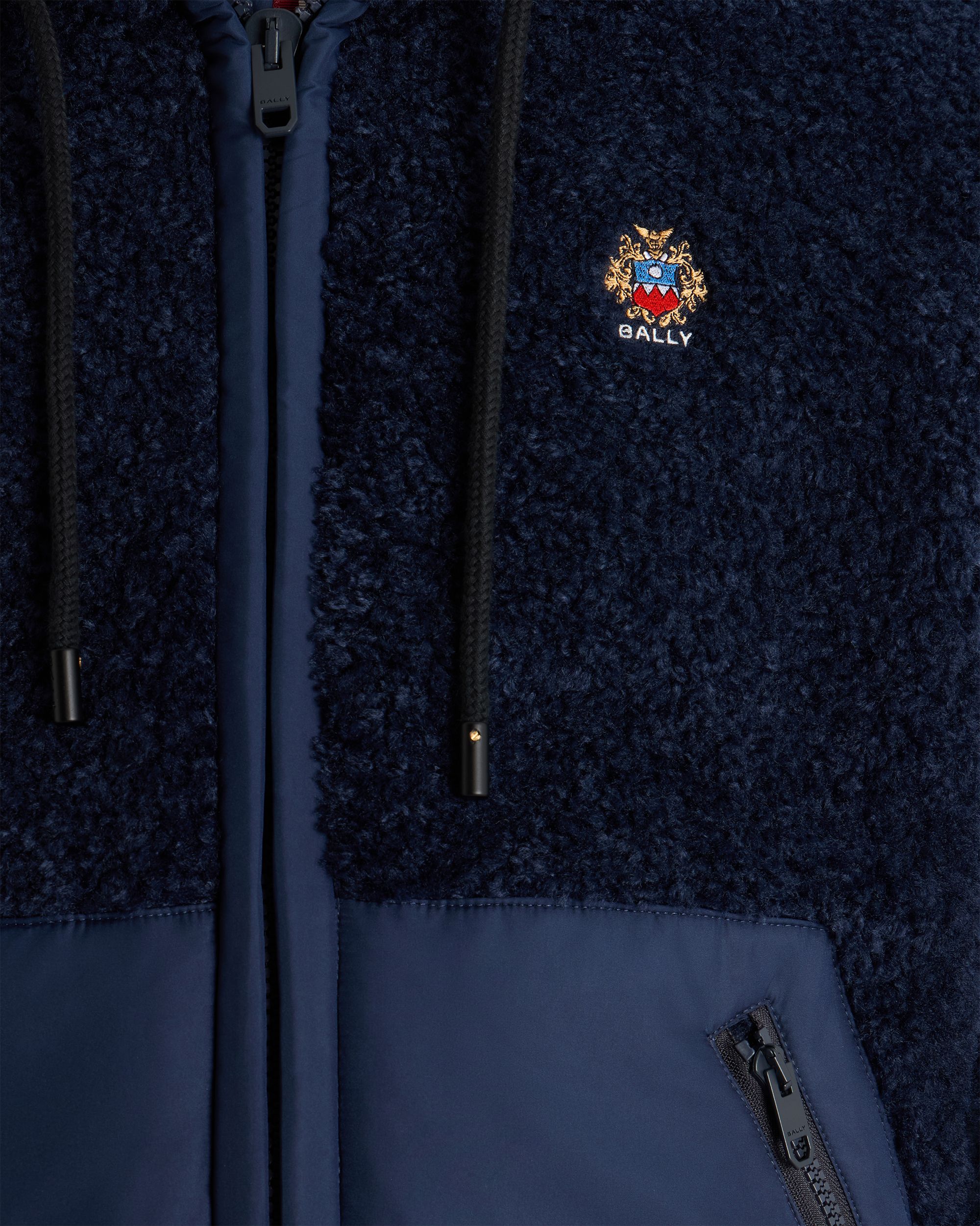Bally Global - Fleece Jacket in Navy Blue Polyester - Blue