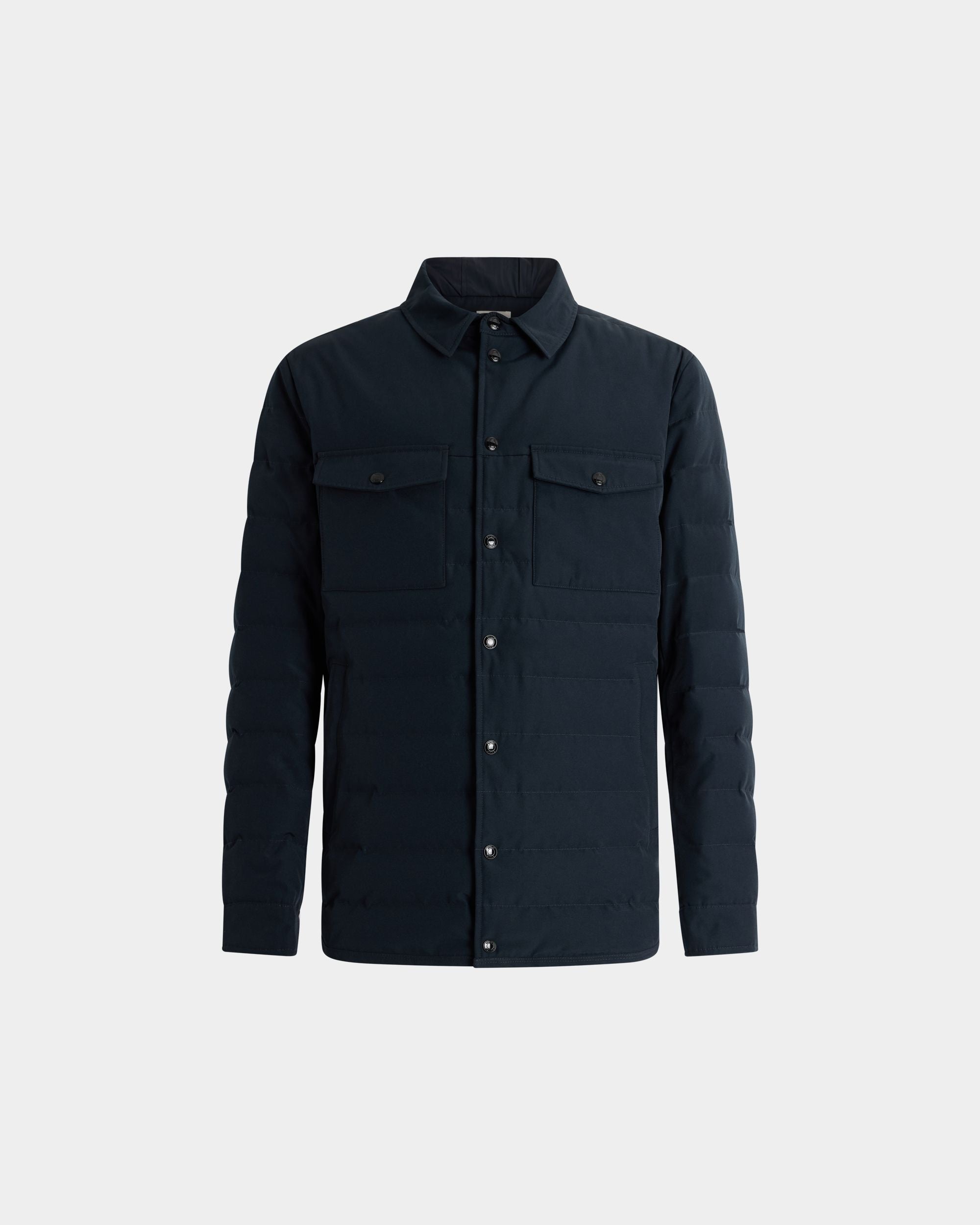 Bally Global - Overshirt in Navy Blue Cotton-Polyester Fabric - Blue