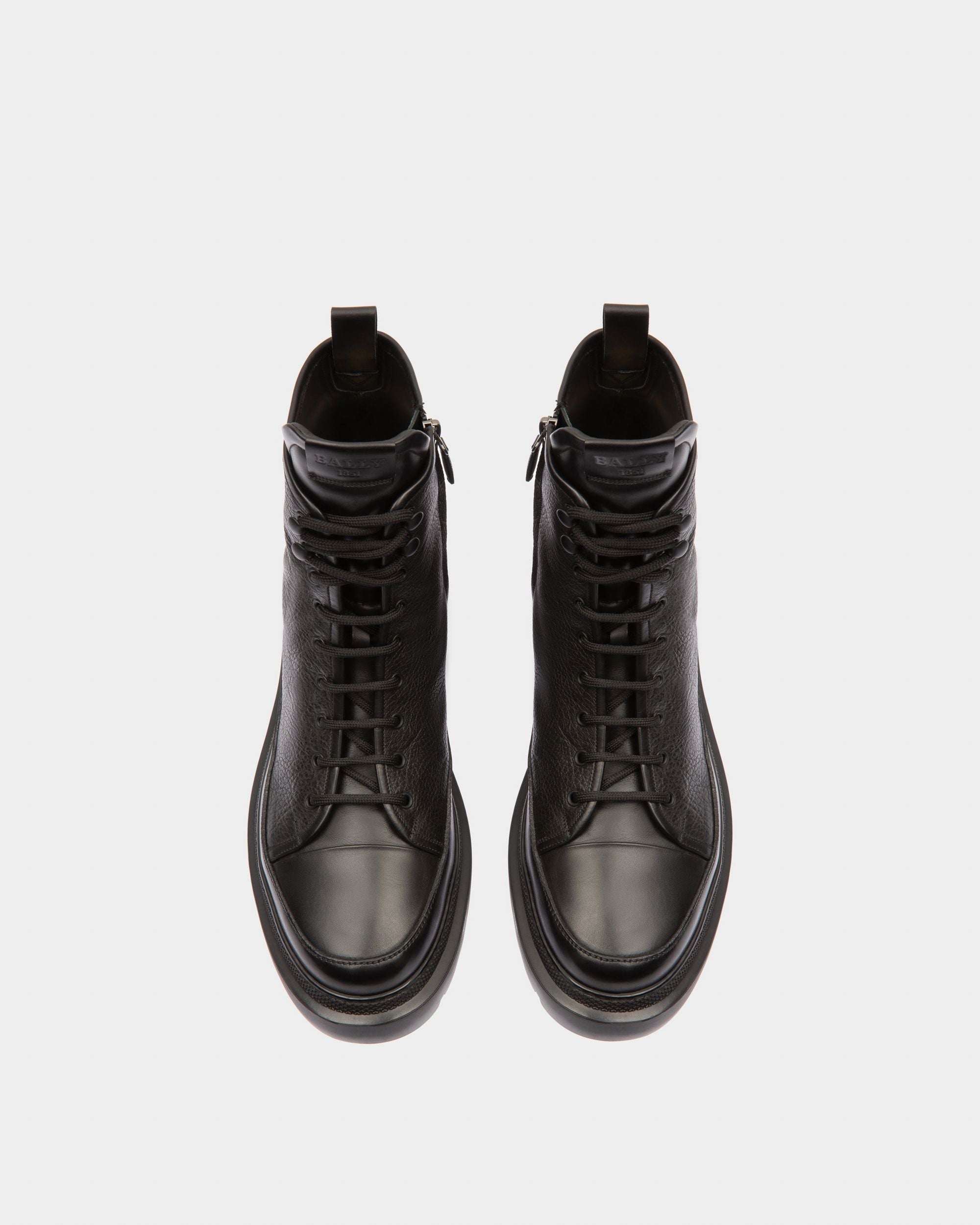 Bally Global - Vatiz Botines En Cuero De Color Negro - Negro